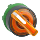 SCHNEIDER ELECTRIC - Testa selettore luminoso, Harmony XB5, plastica, leva arancione, 22mm, per LED universale, 2 posizioni con ritorno