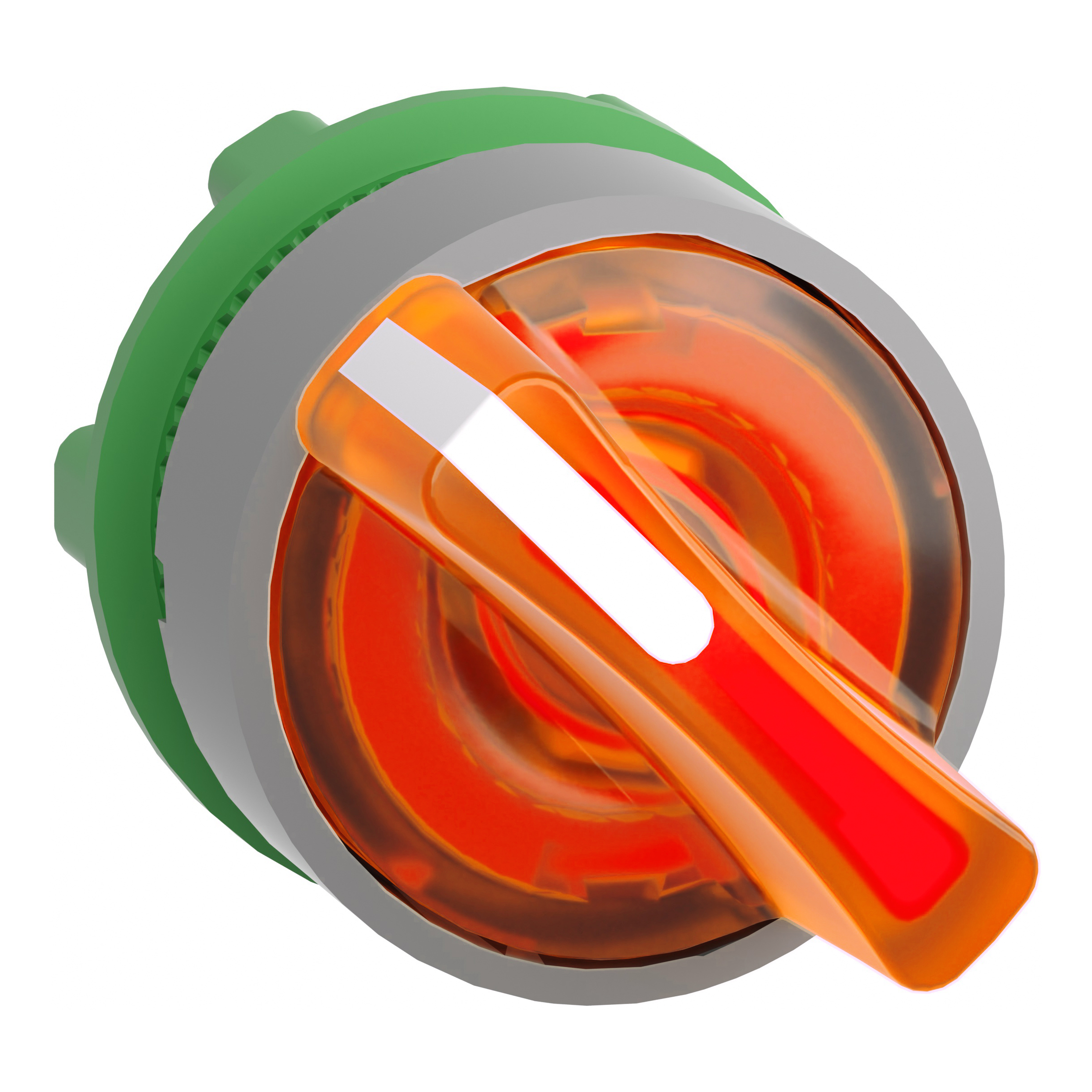 SCHNEIDER ELECTRIC - Testa selettore luminoso arancione ghiera grigia- per LED universale- Ø22 ZB5AK1453C0