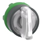 SCHNEIDER ELECTRIC - Testa selettore luminoso, Harmony XB5, plastica, leva bianca, 22mm, per LED universale, 3 posizioni con ritorno al centro