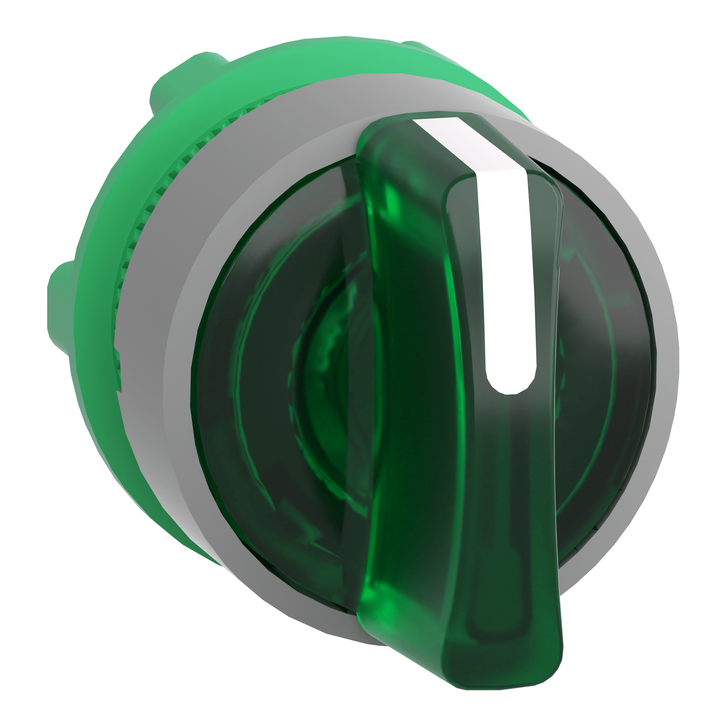 SCHNEIDER ELECTRIC - Testa selettore luminoso verde ghiera grigia- per LED universale- Ø22