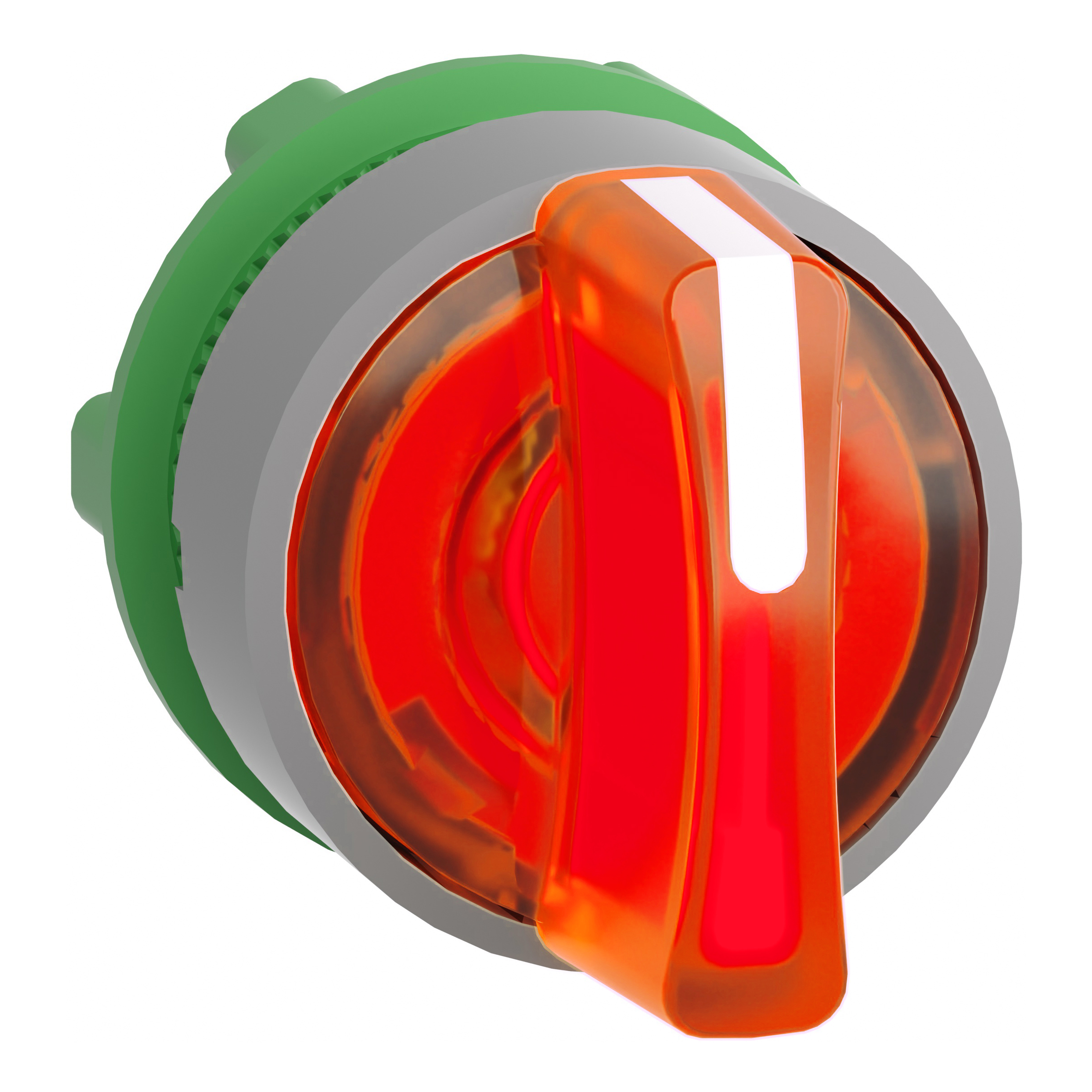 SCHNEIDER ELECTRIC - Testa selettore luminoso arancio ghiera grigia -ghiera grigia- per LED universale- Ø22