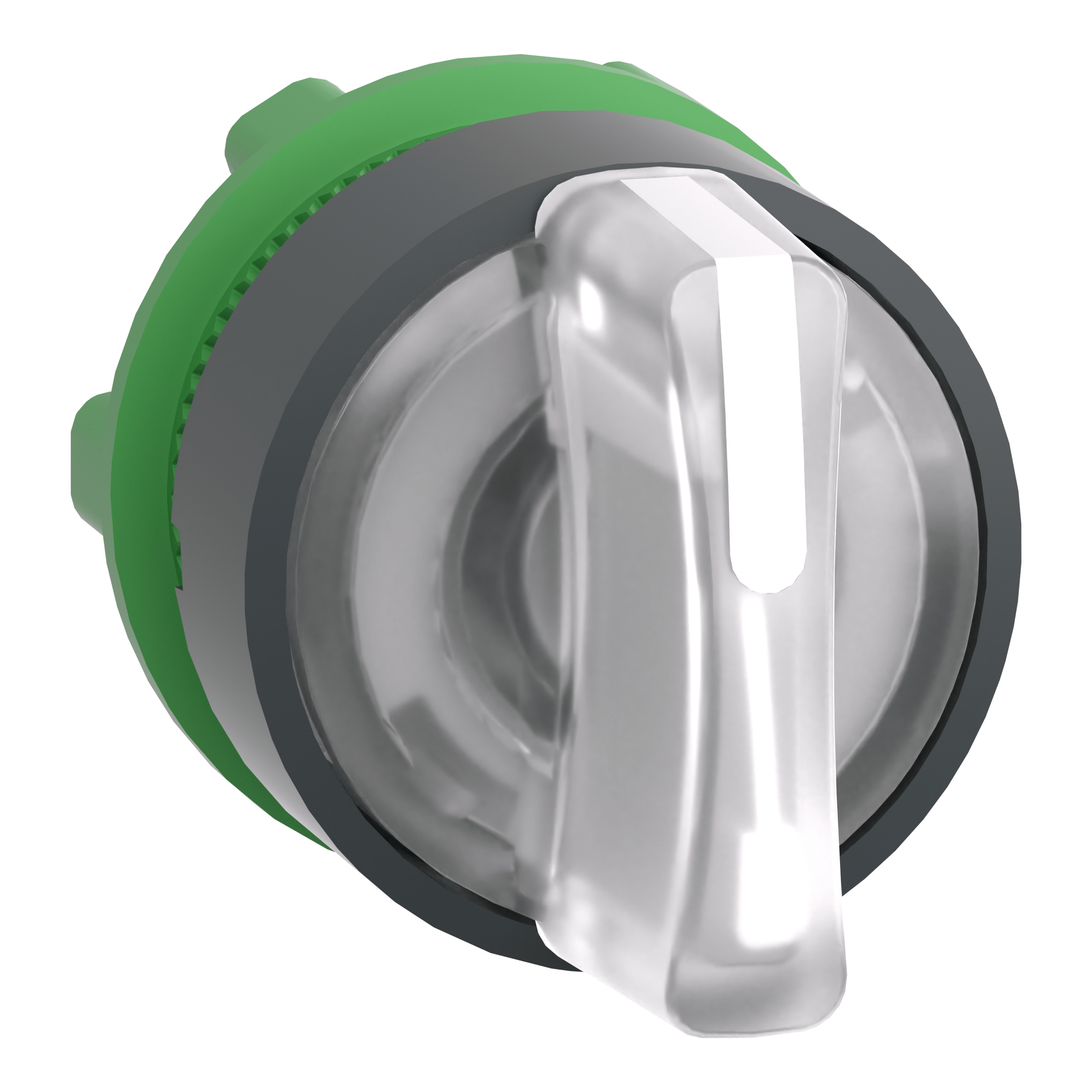 SCHNEIDER ELECTRIC - Testa selettore luminoso, Harmony XB5, plastica, leva bianca, 22mm, per LED universale, 3 posizioni con ritorno da sinistra