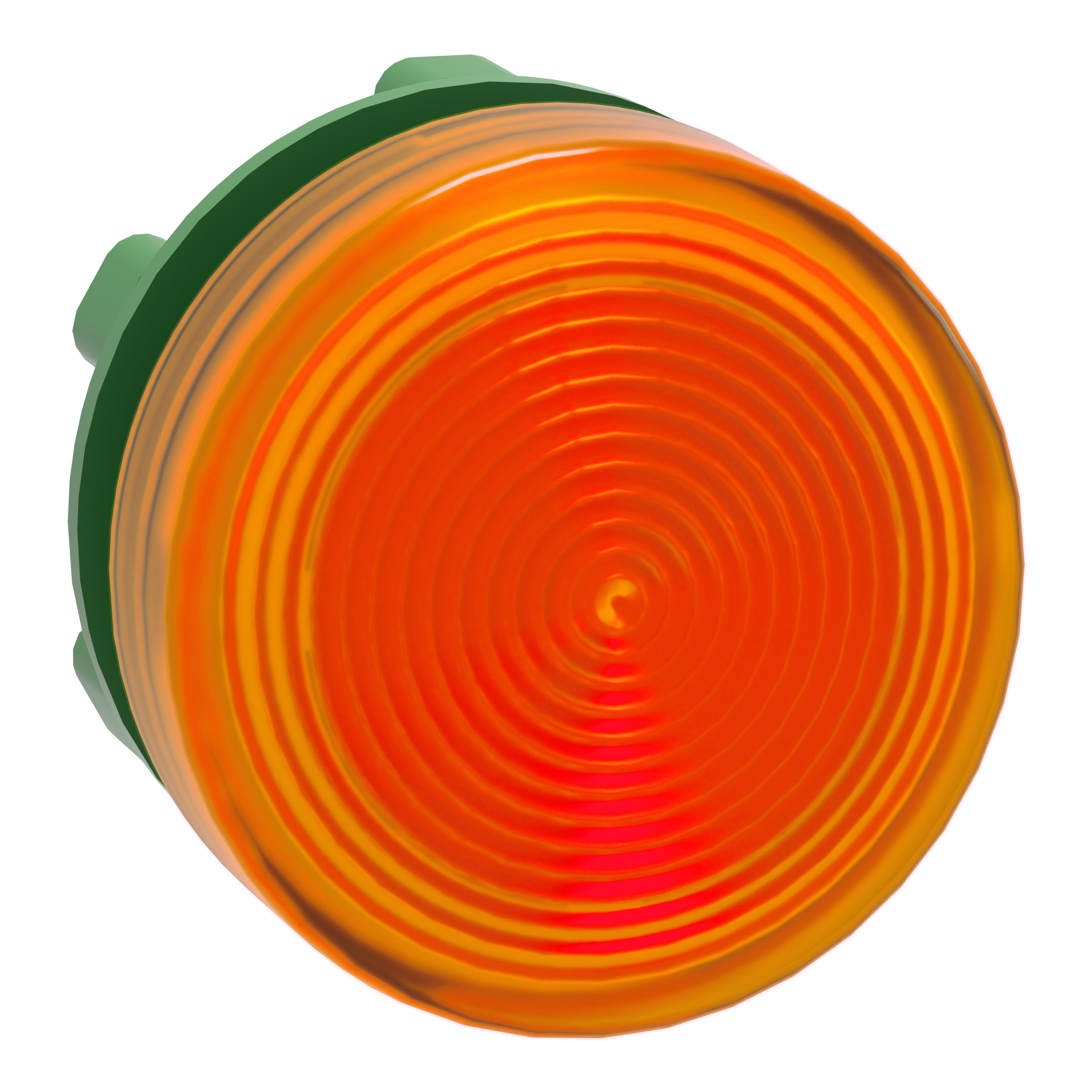 SCHNEIDER ELECTRIC - Testa lampada spia Ø22 - circolare - gemma striata arancione- per LED universale ZB5AV053S