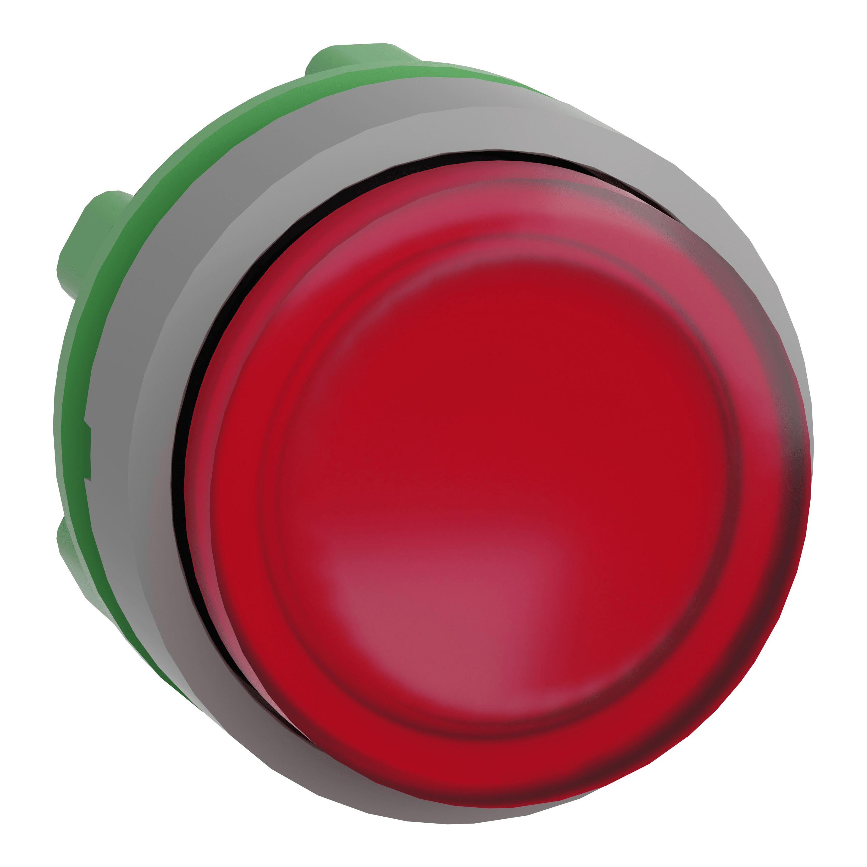 SCHNEIDER ELECTRIC - Testa pulsante luminoso rosso ghiera grigia- per LED universale- Ø22