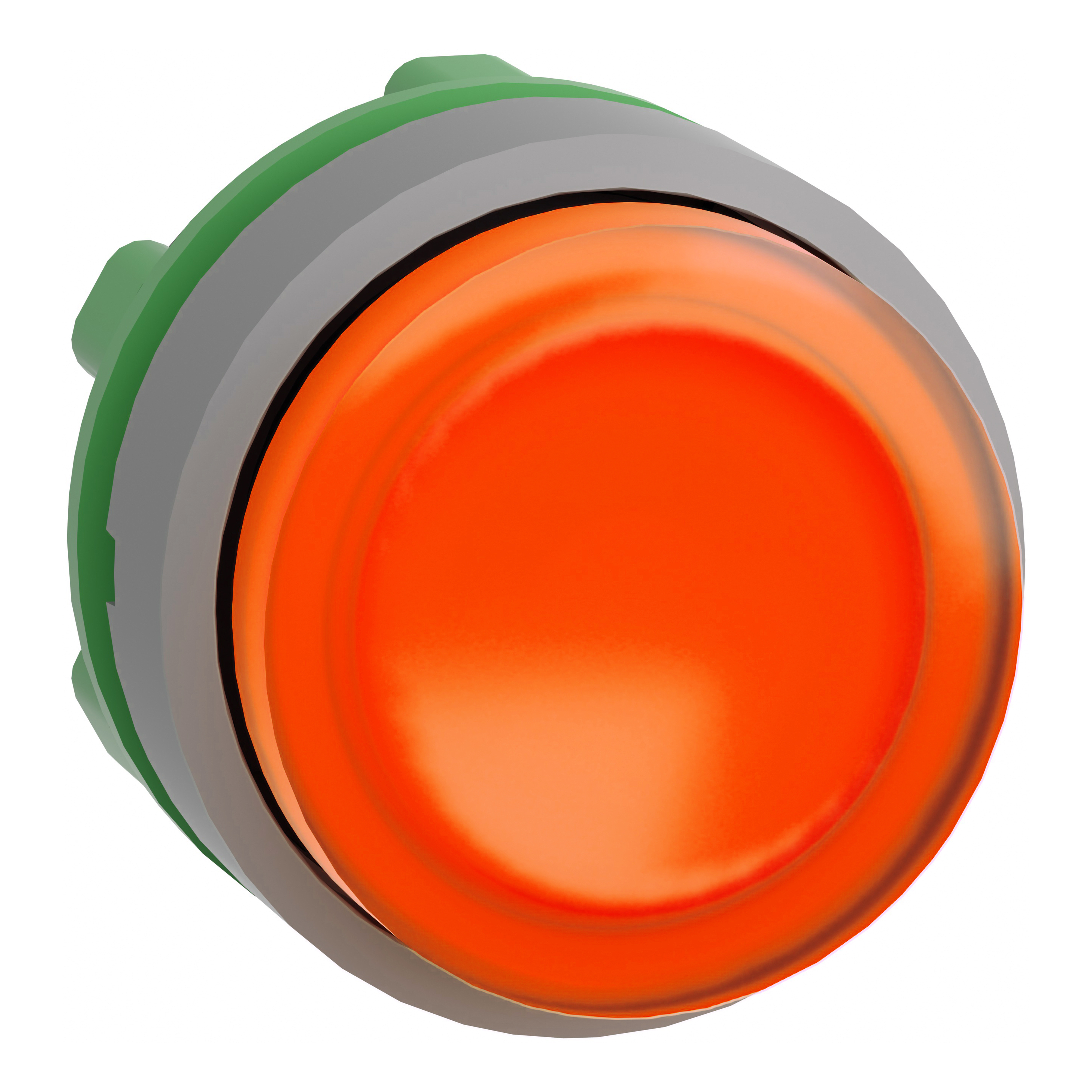 SCHNEIDER ELECTRIC - Testa pulsante luminoso arancio ghiera grigia- per LED universale- Ø22