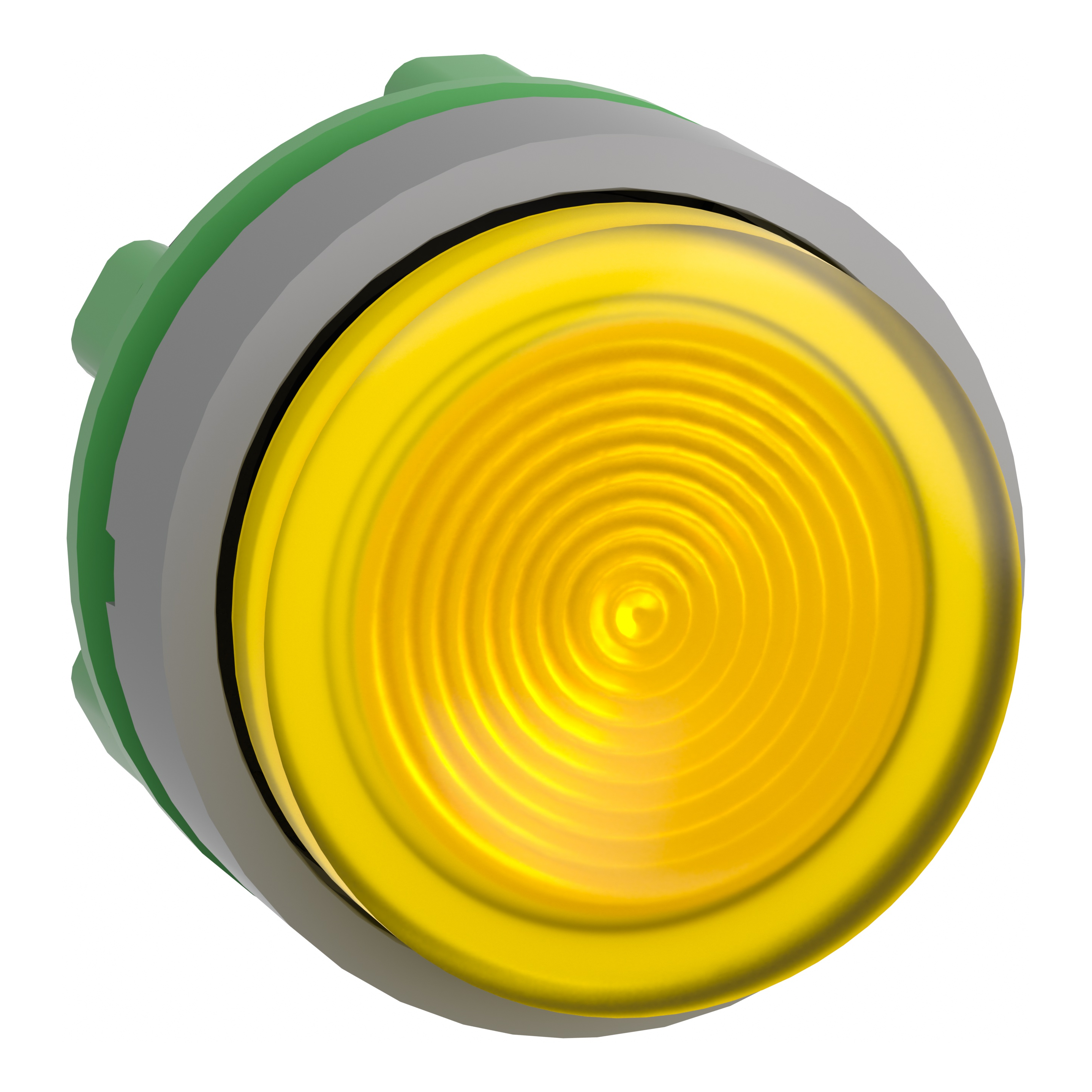 SCHNEIDER ELECTRIC - Testa pulsante luminoso giallo ghiera grigia- per LED universale- Ø22 ZB5AW183SC0