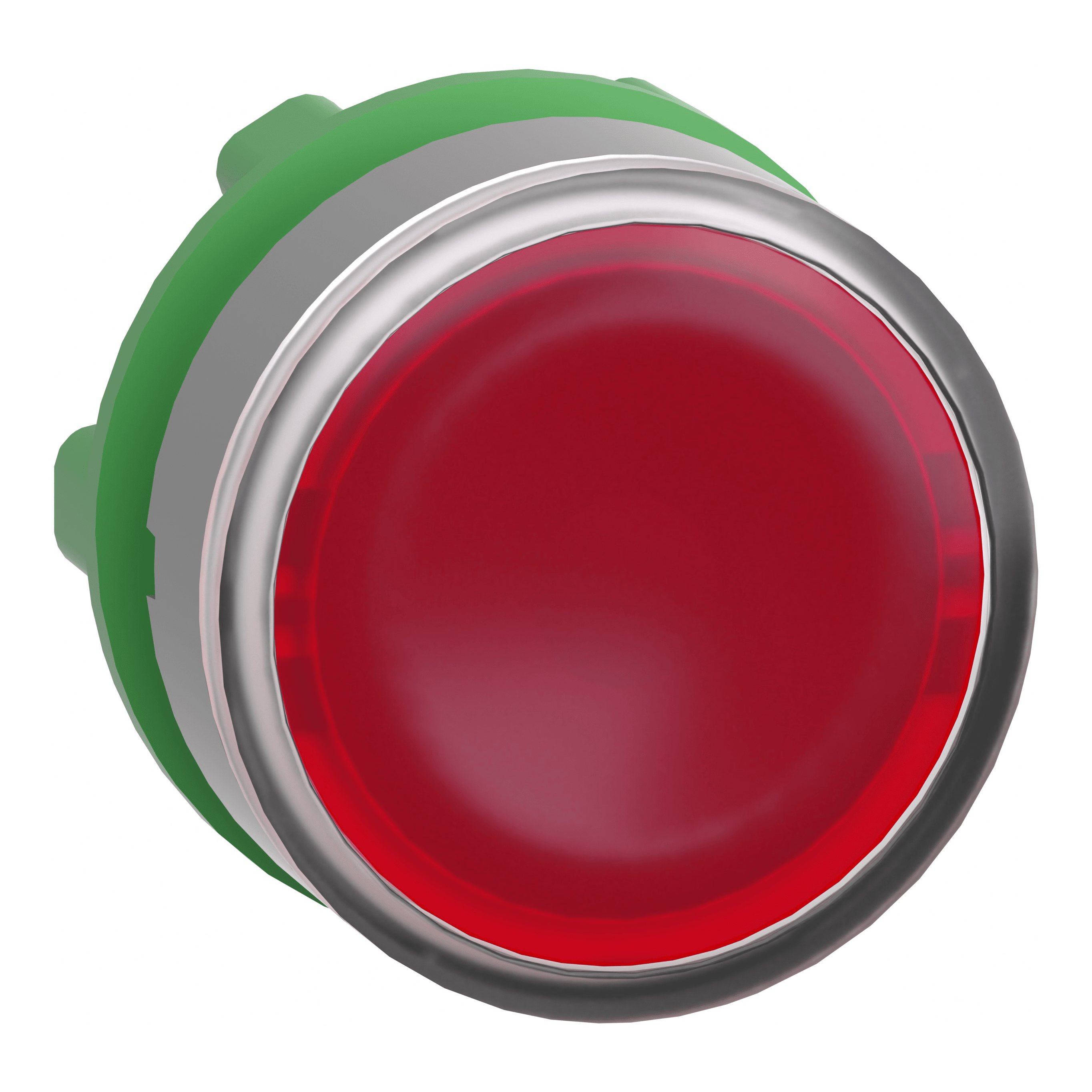 SCHNEIDER ELECTRIC - Testa pulsante luminoso rosso ghiera grigia- per LED universale- Ø22 ZB5AW343C0