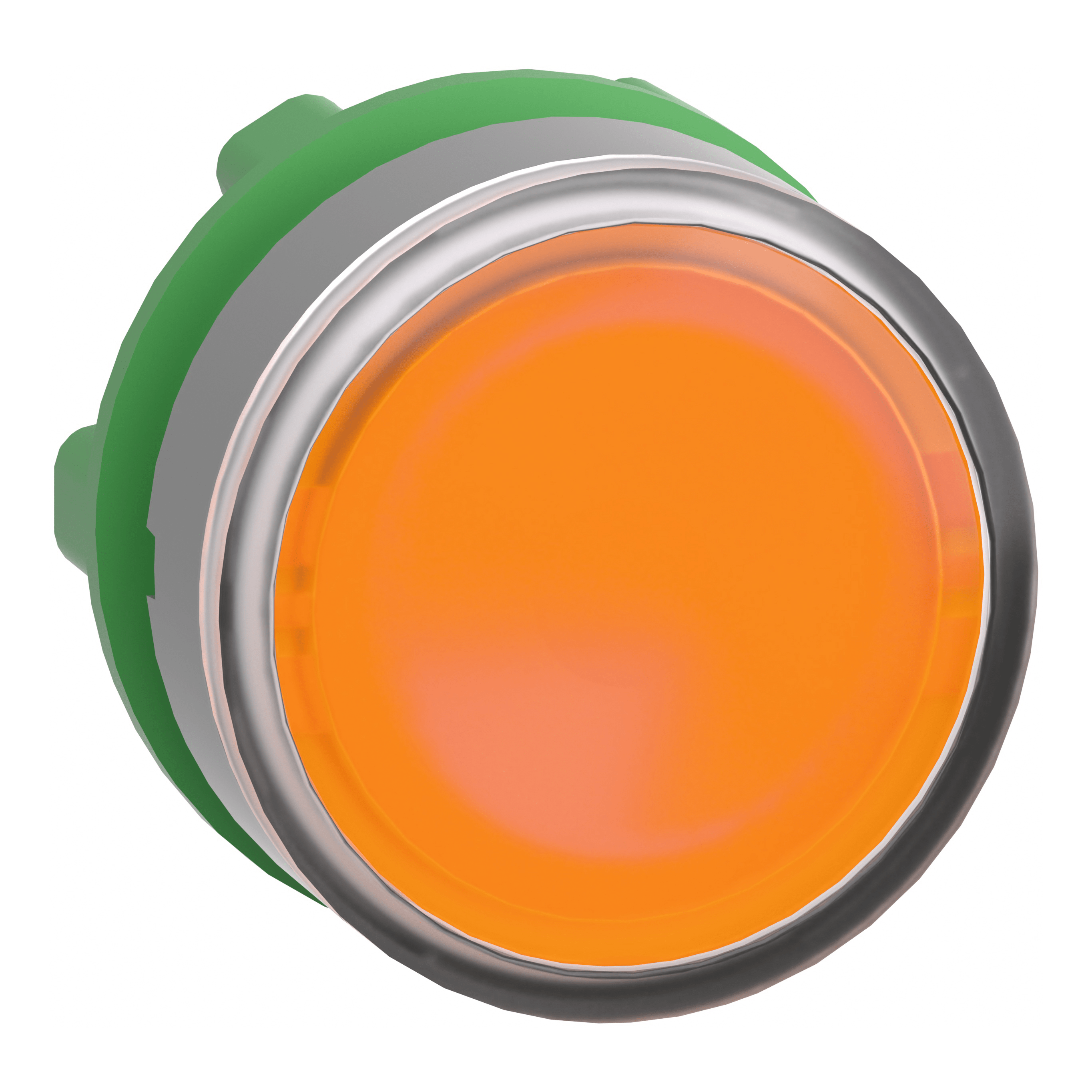 SCHNEIDER ELECTRIC - Testa pulsante luminoso giallo ghiera grigia- per LED universale- Ø22 ZB5AW353C0