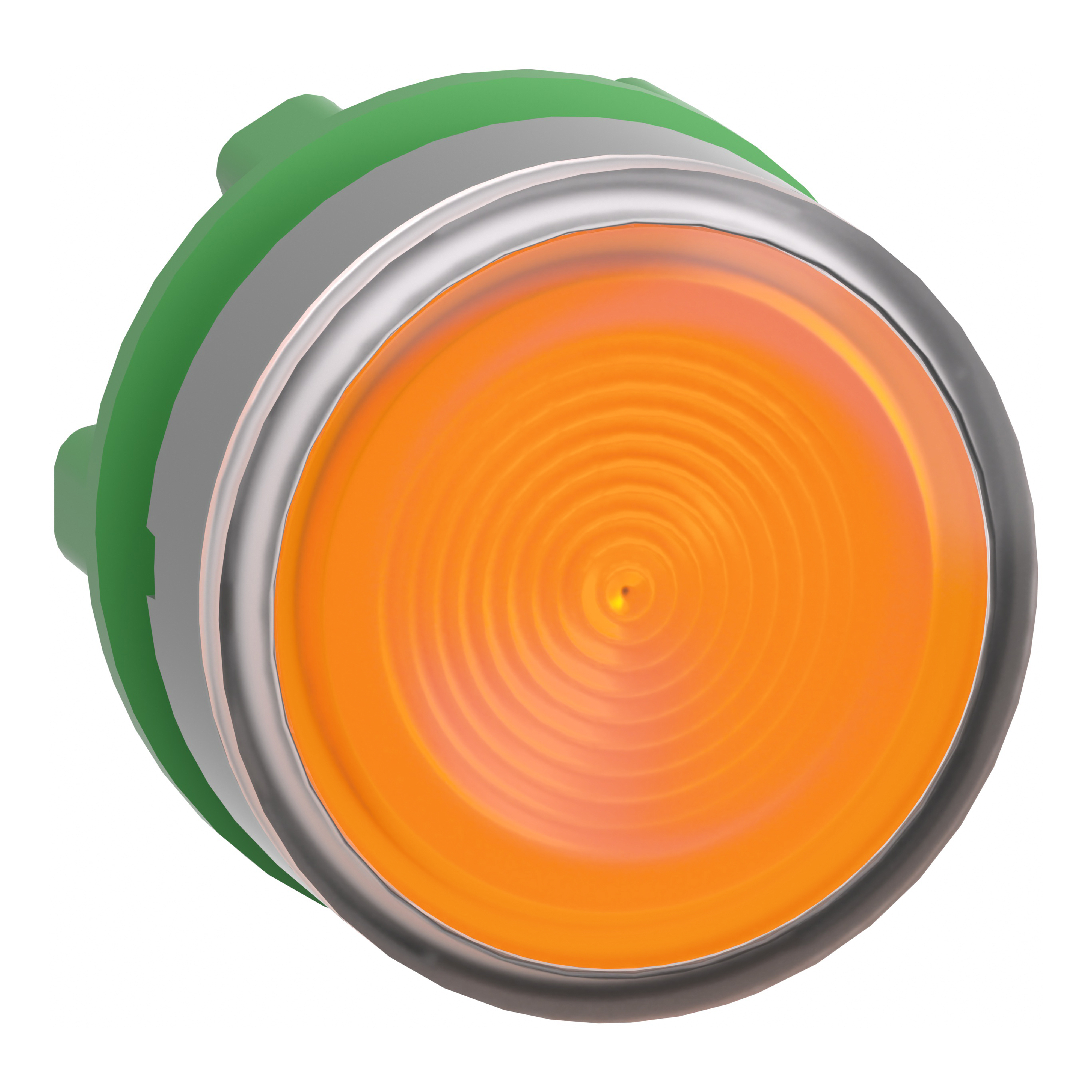 SCHNEIDER ELECTRIC - Testa pulsante luminoso giallo ghiera grigia- per LED universale- Ø22 ZB5AW353SC0