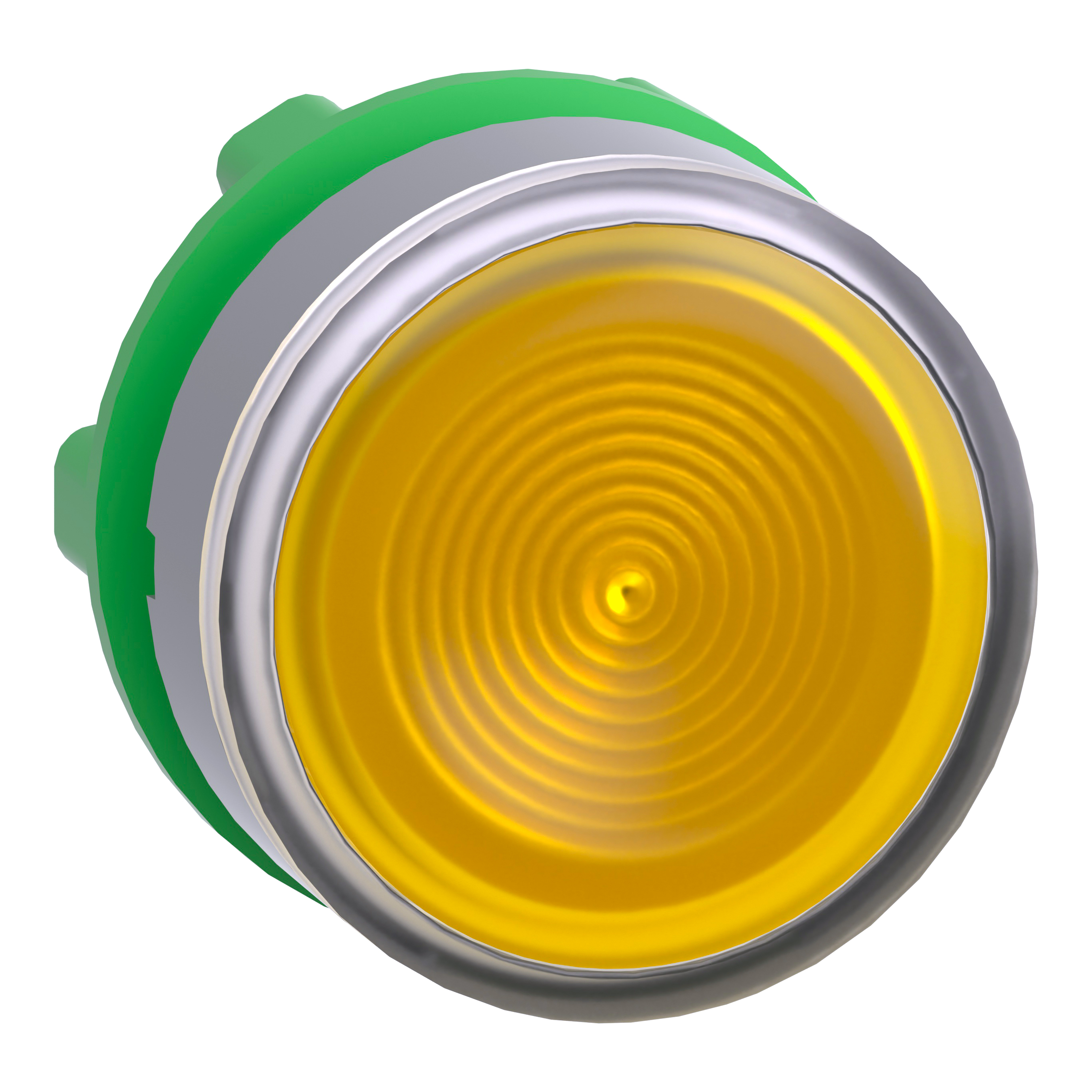 SCHNEIDER ELECTRIC - Testa pulsante luminoso giallo ghiera grigia- per LED universale- Ø22 ZB5AW383SC0