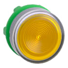 SCHNEIDER ELECTRIC - Testa pulsante luminoso giallo ghiera grigia- per LED universale- Ø22