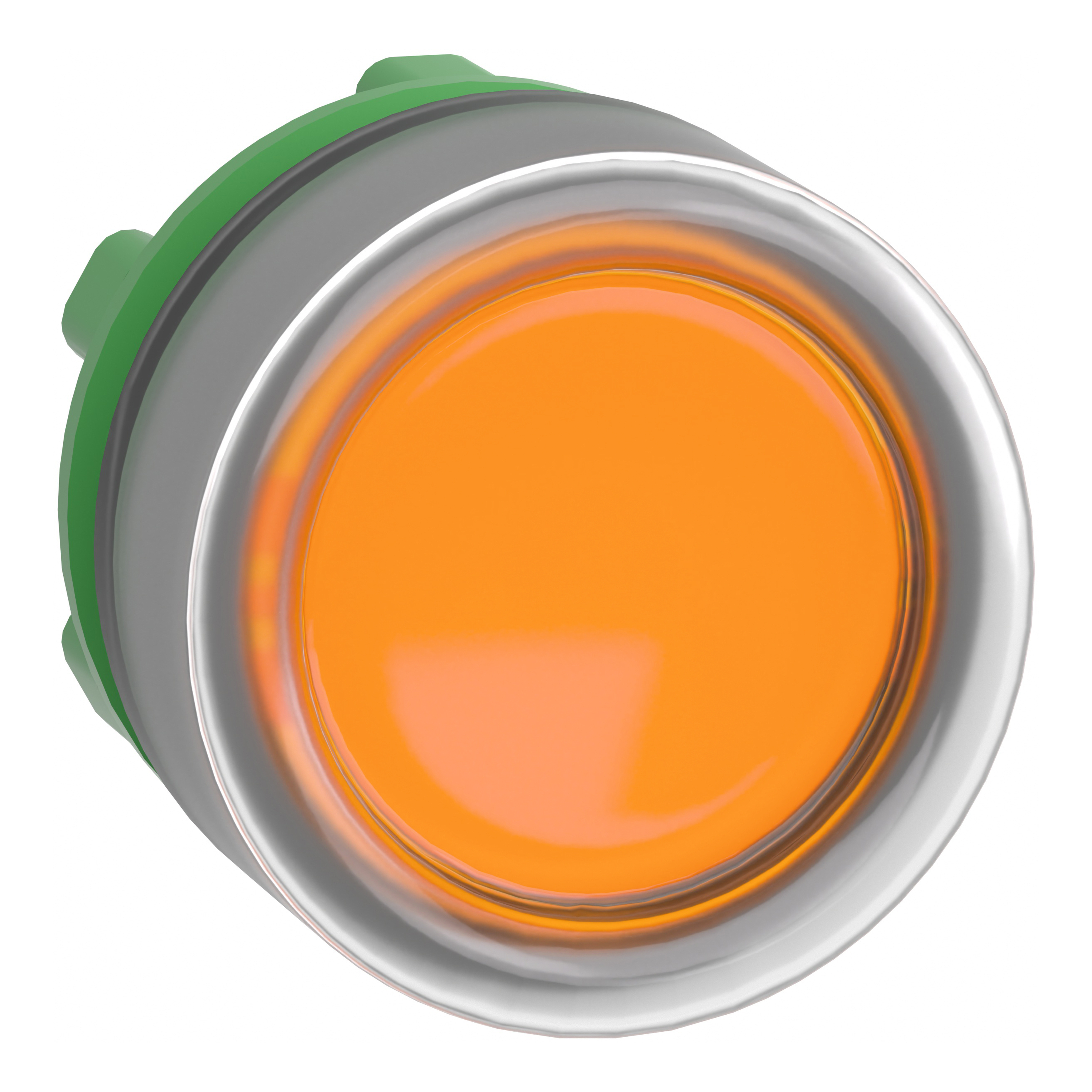 SCHNEIDER ELECTRIC - Testa pulsante luminoso giallo ghiera grigia- per LED universale- Ø22 ZB5AW553C0