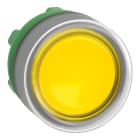 SCHNEIDER ELECTRIC - Testa pulsante luminoso giallo ghiera grigia- per LED universale- Ø22