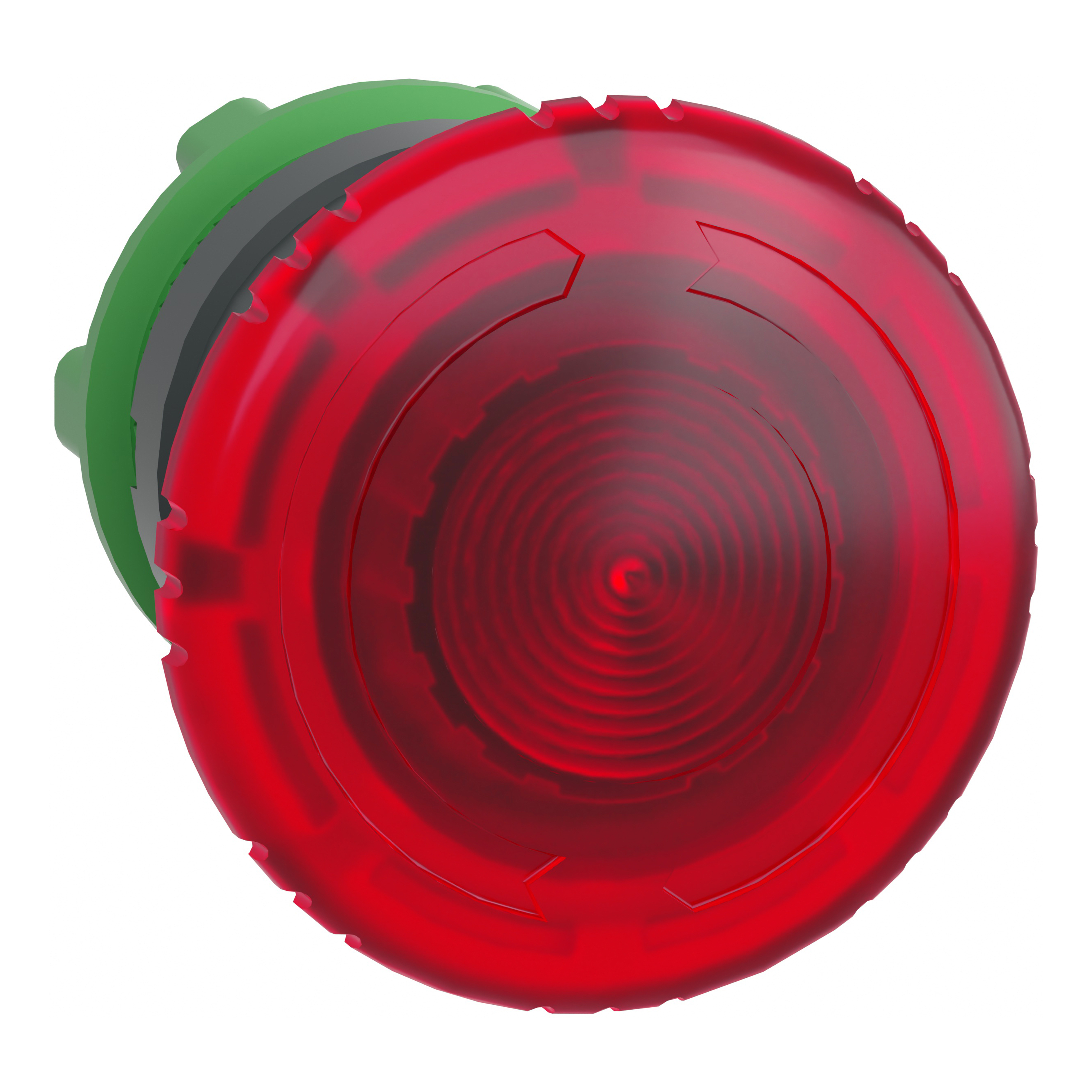 SCHNEIDER ELECTRIC - Testa pulsante a fungo Ø40 - sgancio a rotazione Ø22 - rosso- per LED universale ZB5AW743