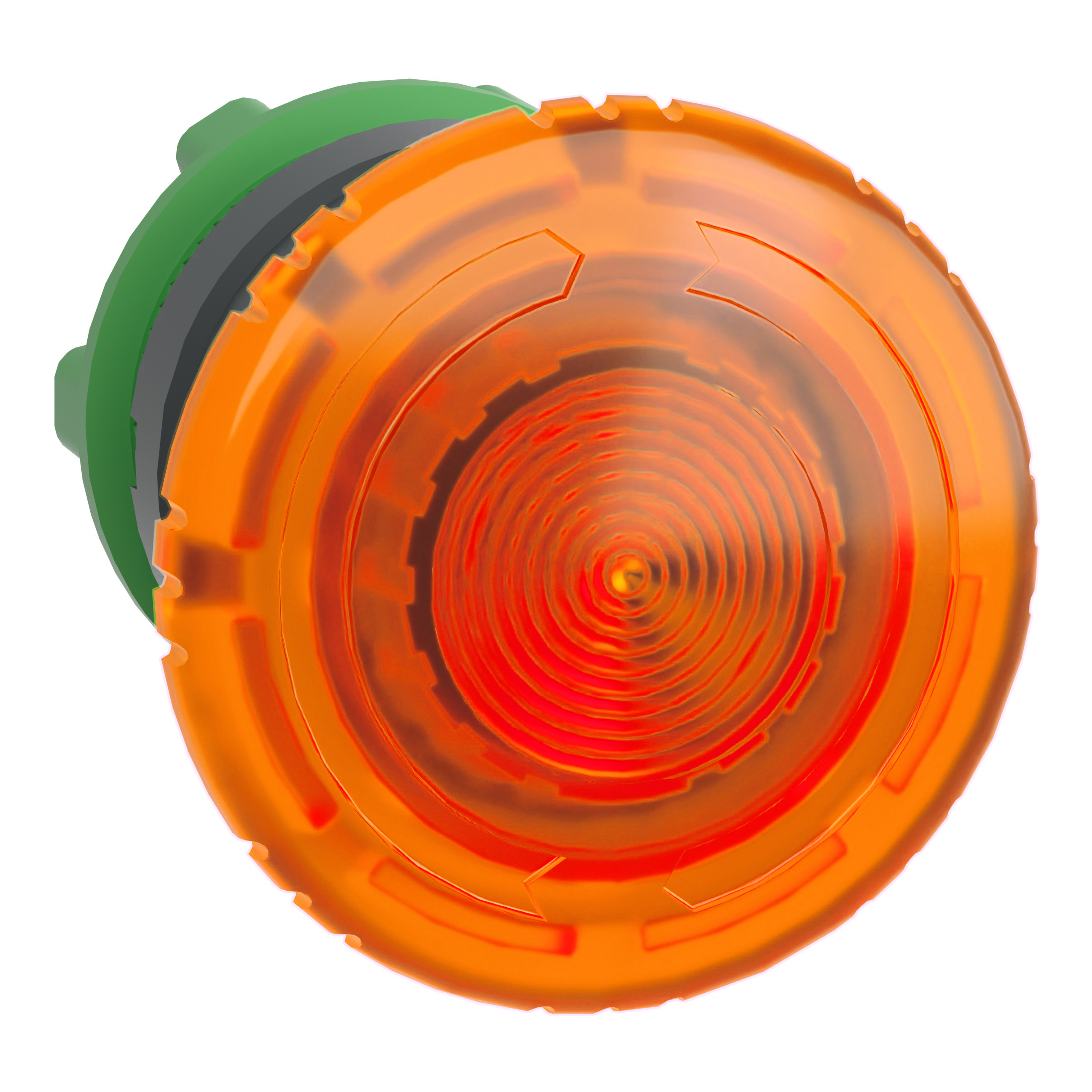 SCHNEIDER ELECTRIC - Testa pulsante a fungo Ø40 - sgancio a rotazione Ø22 - arancione - per LED universale