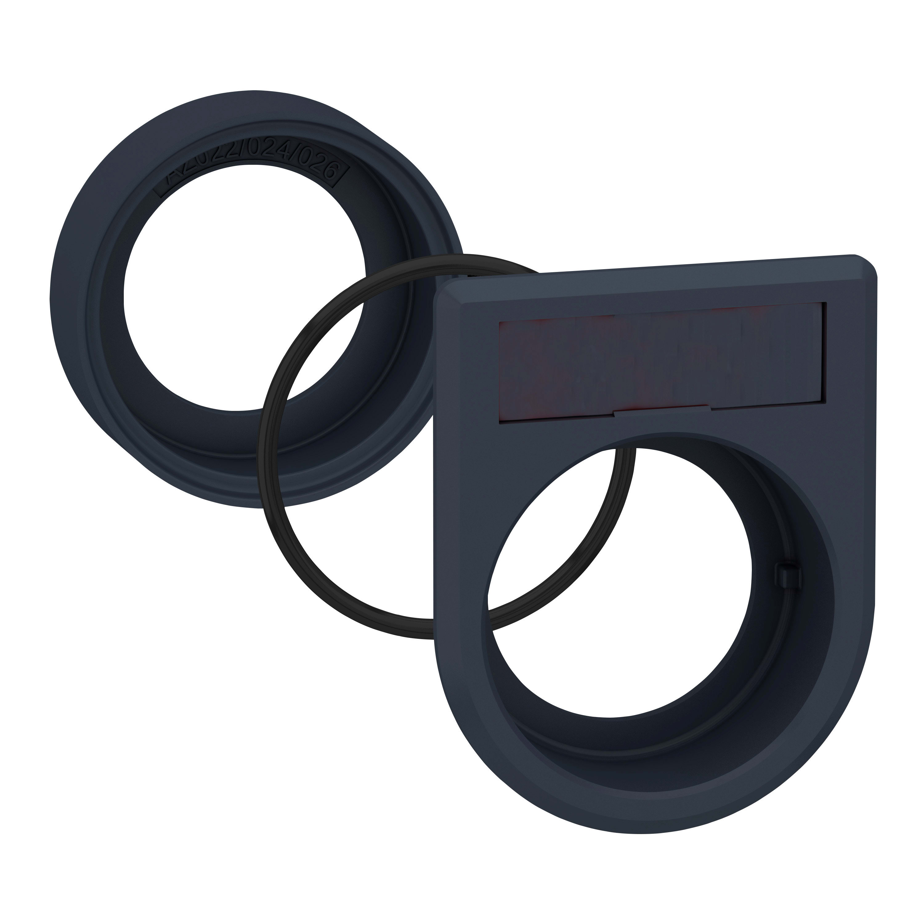 SCHNEIDER ELECTRIC - Kit filopannello, Harmony XB5, montaggio foro 30mm per selettori e pulsanti luminosi 22mm, plastica, etichetta per 1 linea di testo