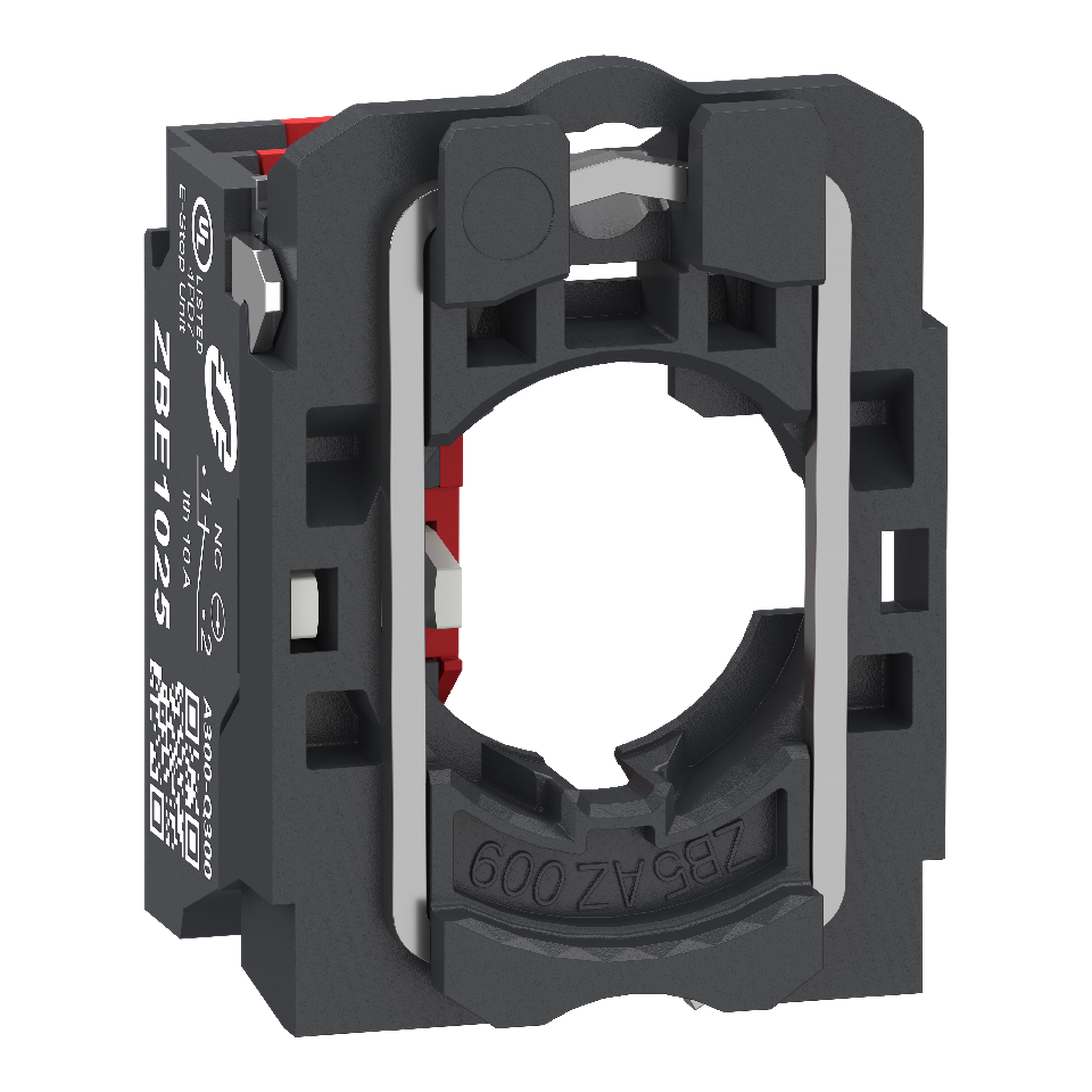 SCHNEIDER ELECTRIC - Corpo contatti, Harmony XB5, contatto singolo, con base di fissaggio, plastica, 1NC, contatti Push-in ZB5AZ1025