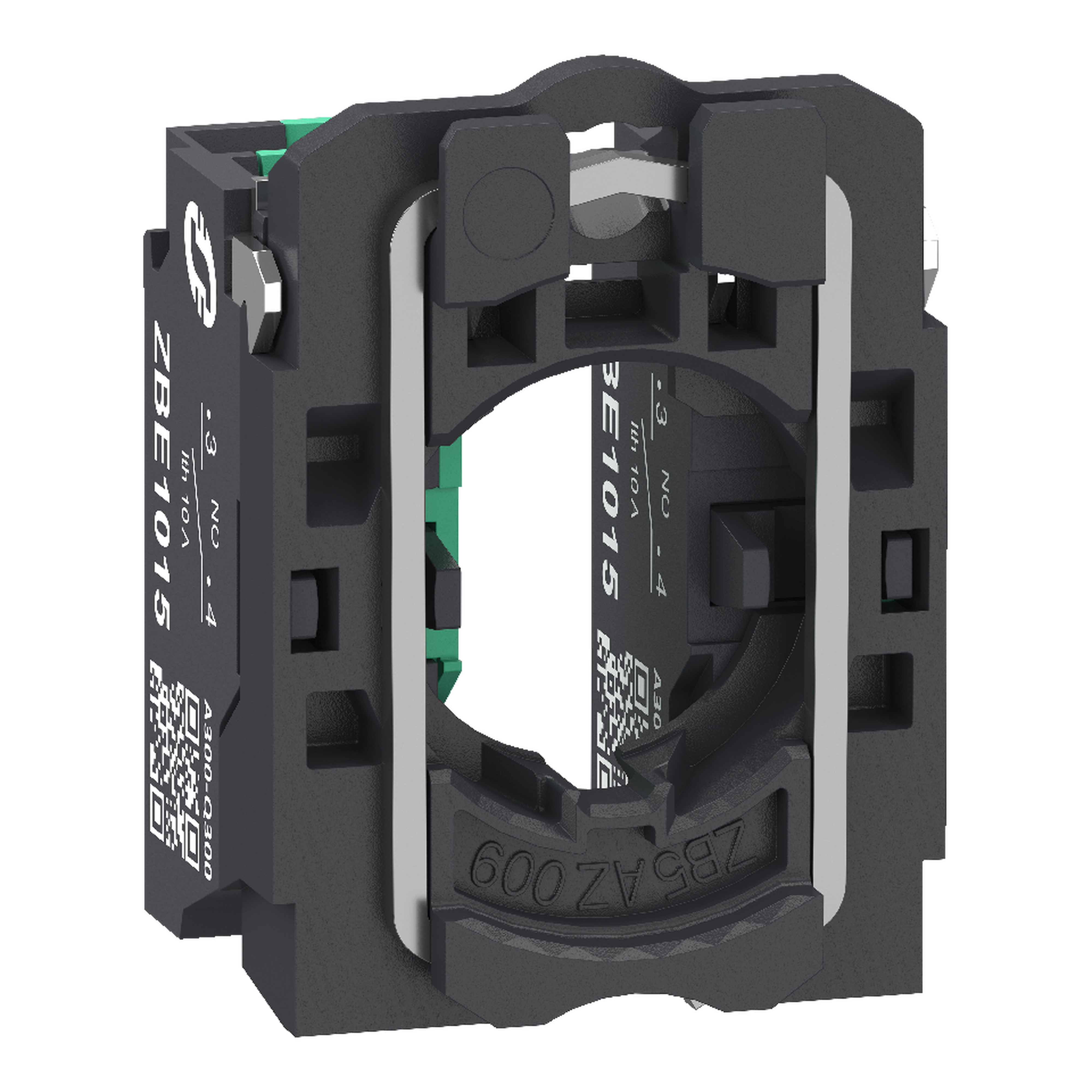 SCHNEIDER ELECTRIC - Corpo contatti, Harmony XB5, contatto singolo, con base di fissaggio, plastica, 2NO, contatti Push-in ZB5AZ1035