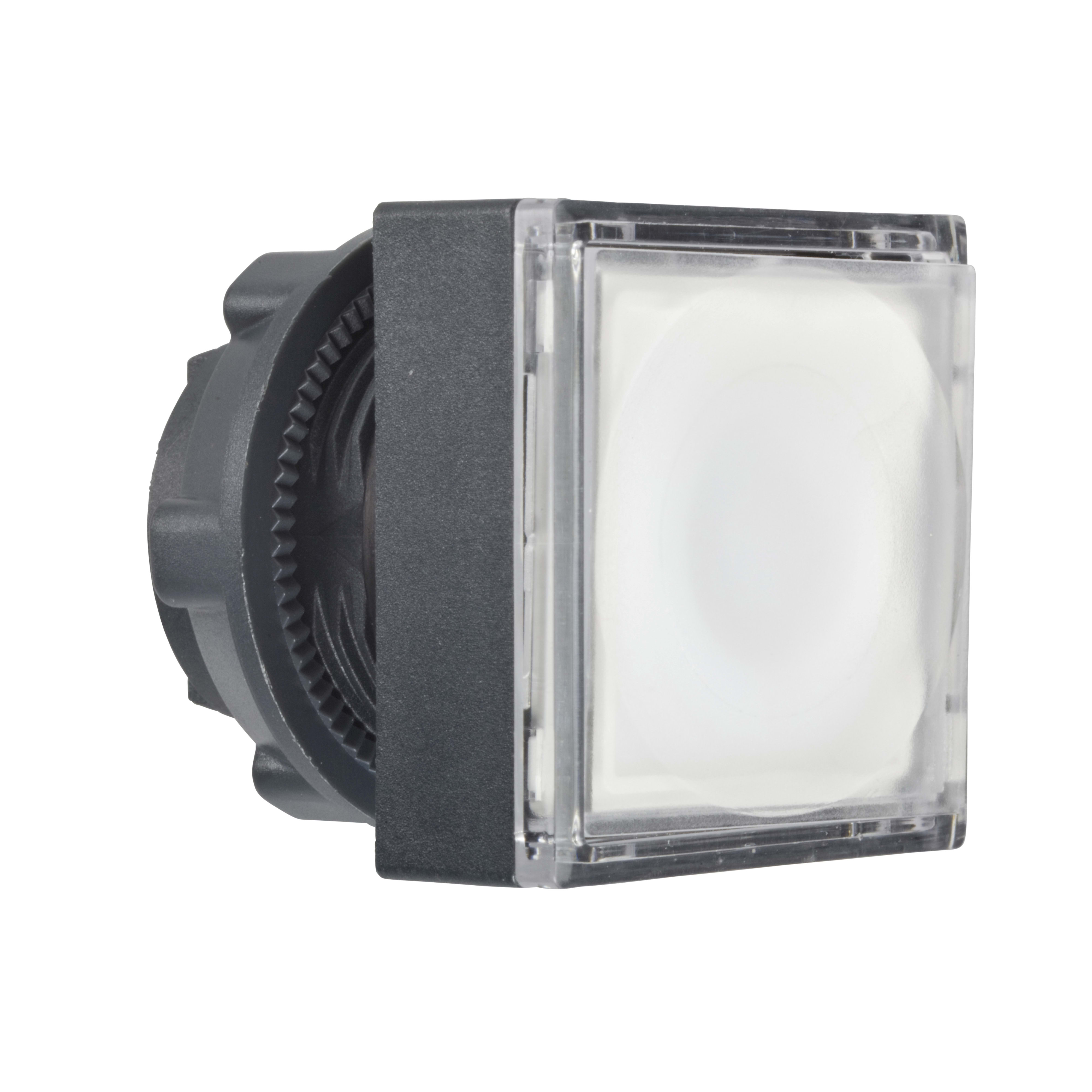 SCHNEIDER ELECTRIC - Testa pulsante quadrato luminoso Ø22 - bianco- per LED universale ZB5CH313