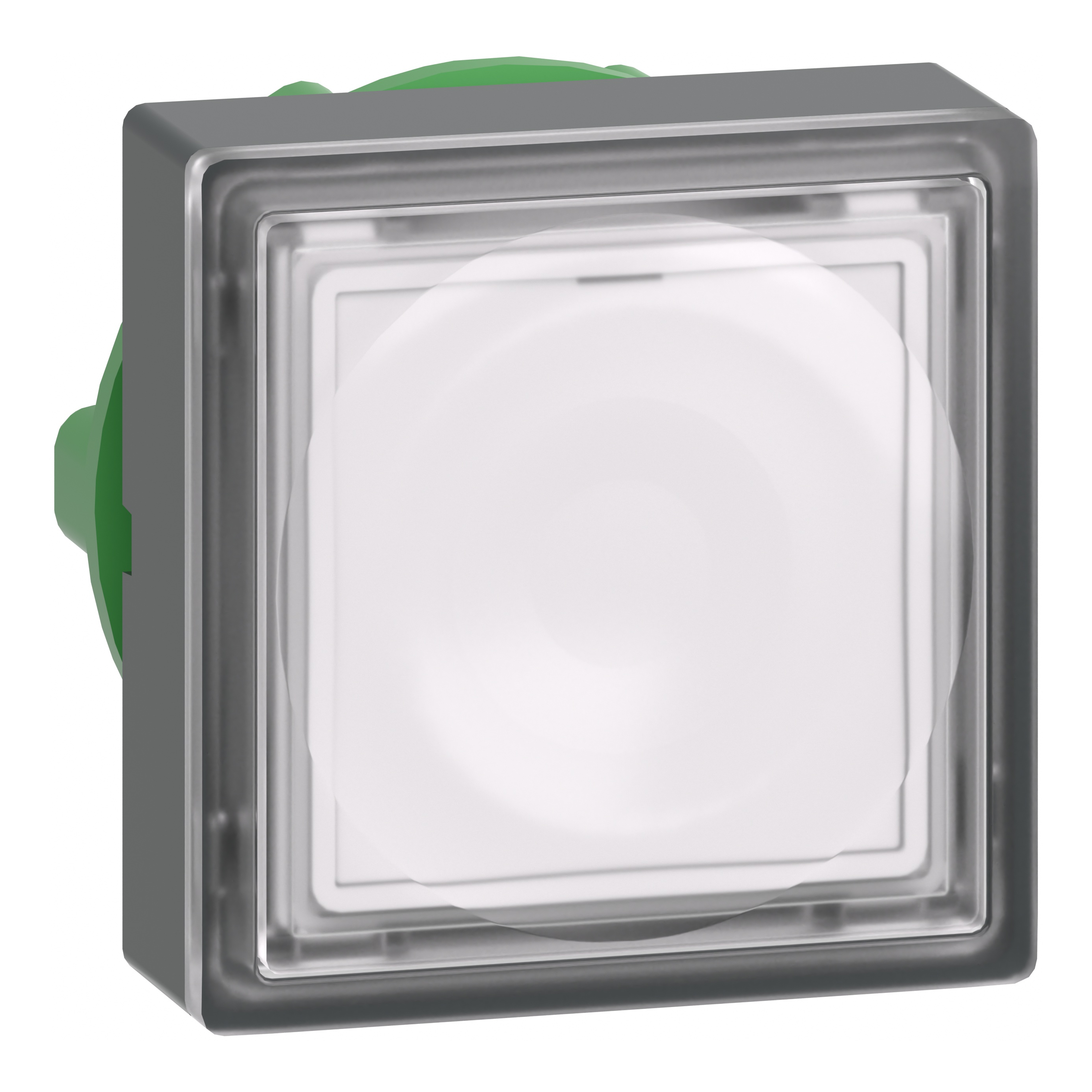 SCHNEIDER ELECTRIC - Testa pulsante quadrato luminoso Ø22 - bianco - per inserimento etichetta- per LED universale ZB5CW313