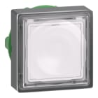 SCHNEIDER ELECTRIC - Testa pulsante quadrato luminoso Ø22 - bianco - per inserimento etichetta- per LED universale