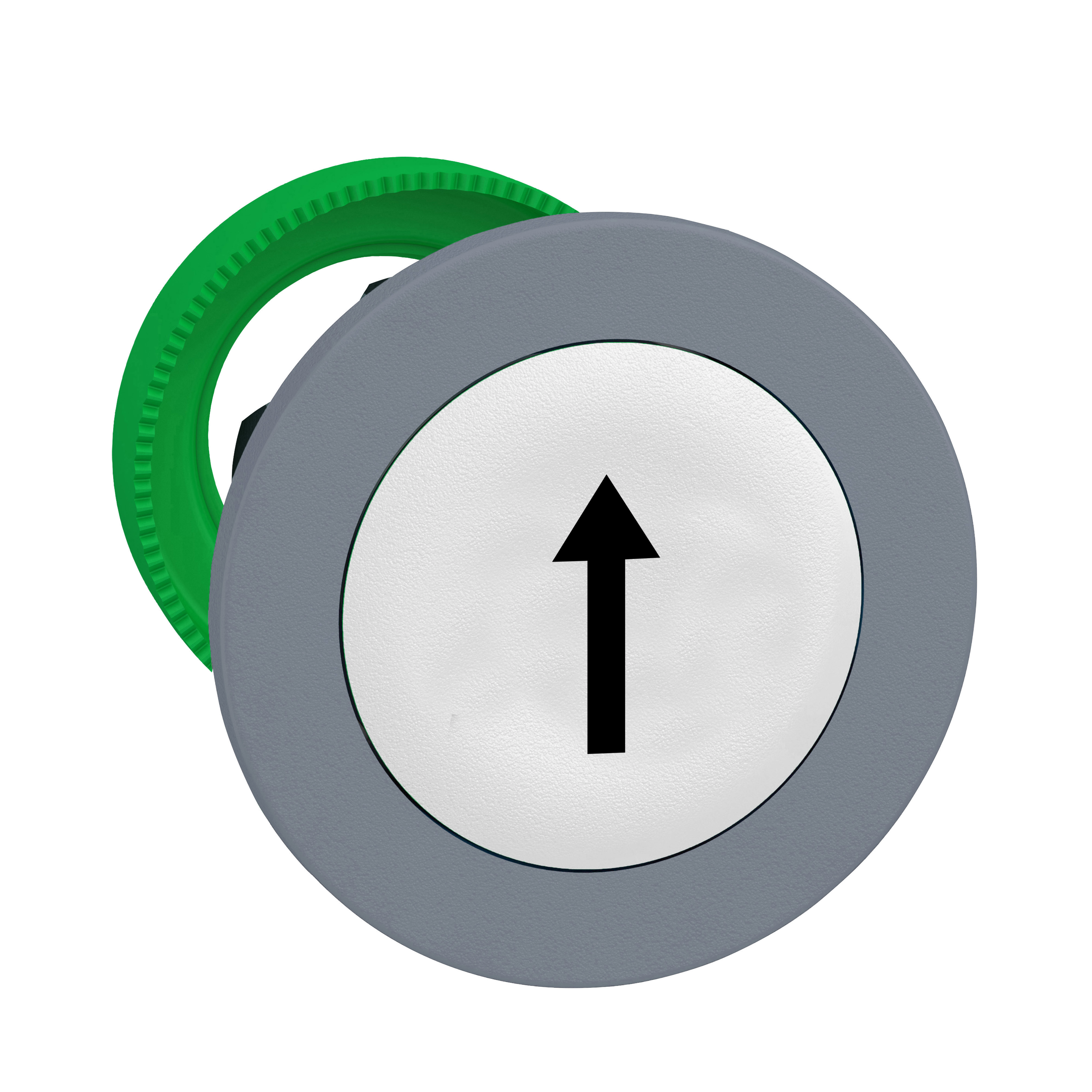 SCHNEIDER ELECTRIC - Testa pulsante bianco FRECCIA a filo grigio ZB5FA334C0