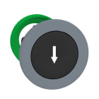 SCHNEIDER ELECTRIC - Testa pulsante nero FRECCIA a filo grigio ZB5FA335C0