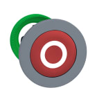 SCHNEIDER ELECTRIC - Testa pulsante rosso O a filo ghiera grigia ZB5FA432C0
