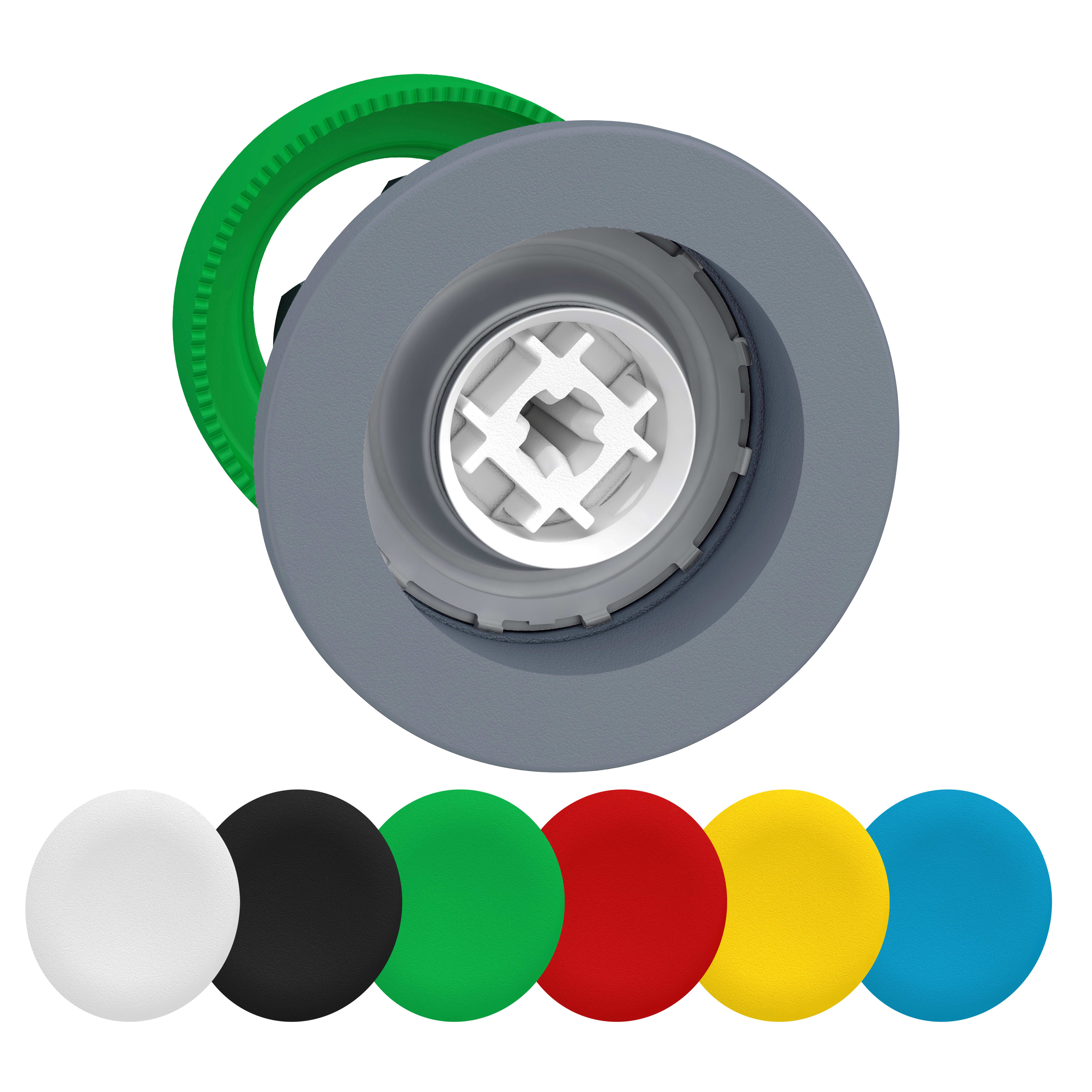 SCHNEIDER ELECTRIC - Testa pulsante 6 capsule a filo grigio