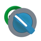 SCHNEIDER ELECTRIC - Testa selettore, Harmony XB5, filopannello, leva blu, 2 posizioni fisse, ghiera grigia