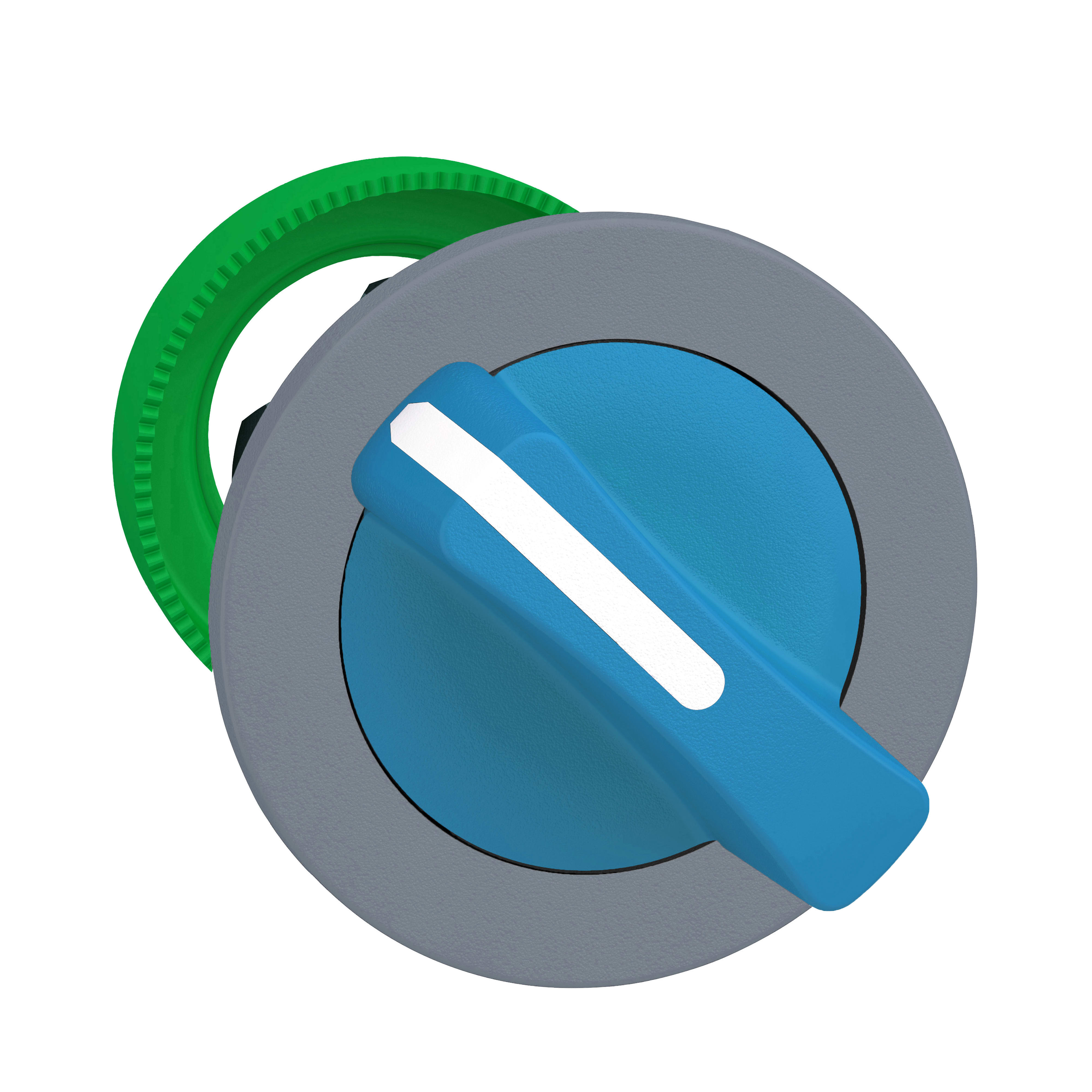 SCHNEIDER ELECTRIC - Testa selettore, Harmony XB5, filopannello, leva blu, 2 posizioni con ritorno da destra a sinistra, ghiera grigia