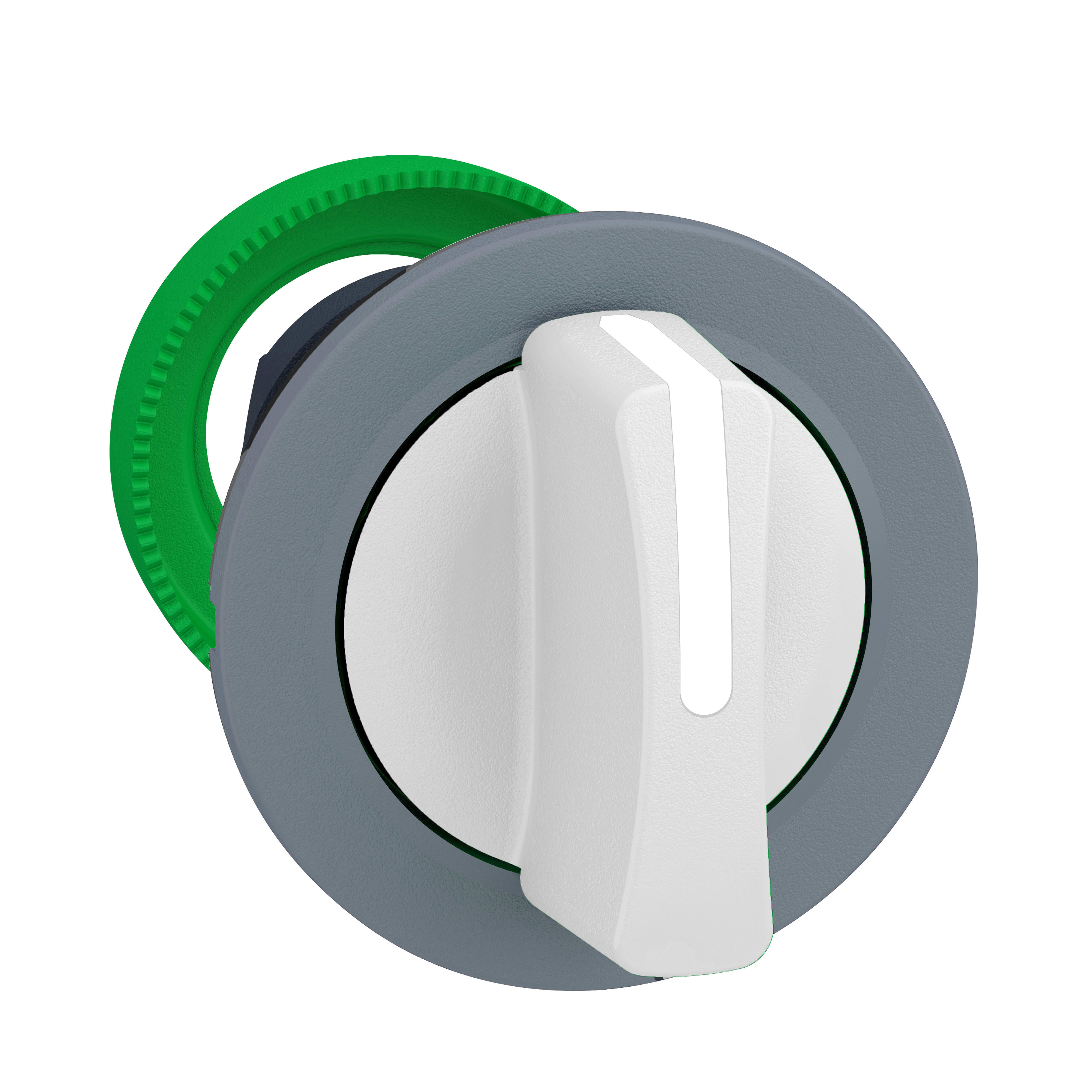 SCHNEIDER ELECTRIC - Testa selettore, Harmony XB5, filopannello, leva bianca, 3 posizioni con ritorno da sinistra al centro, ghiera grigia