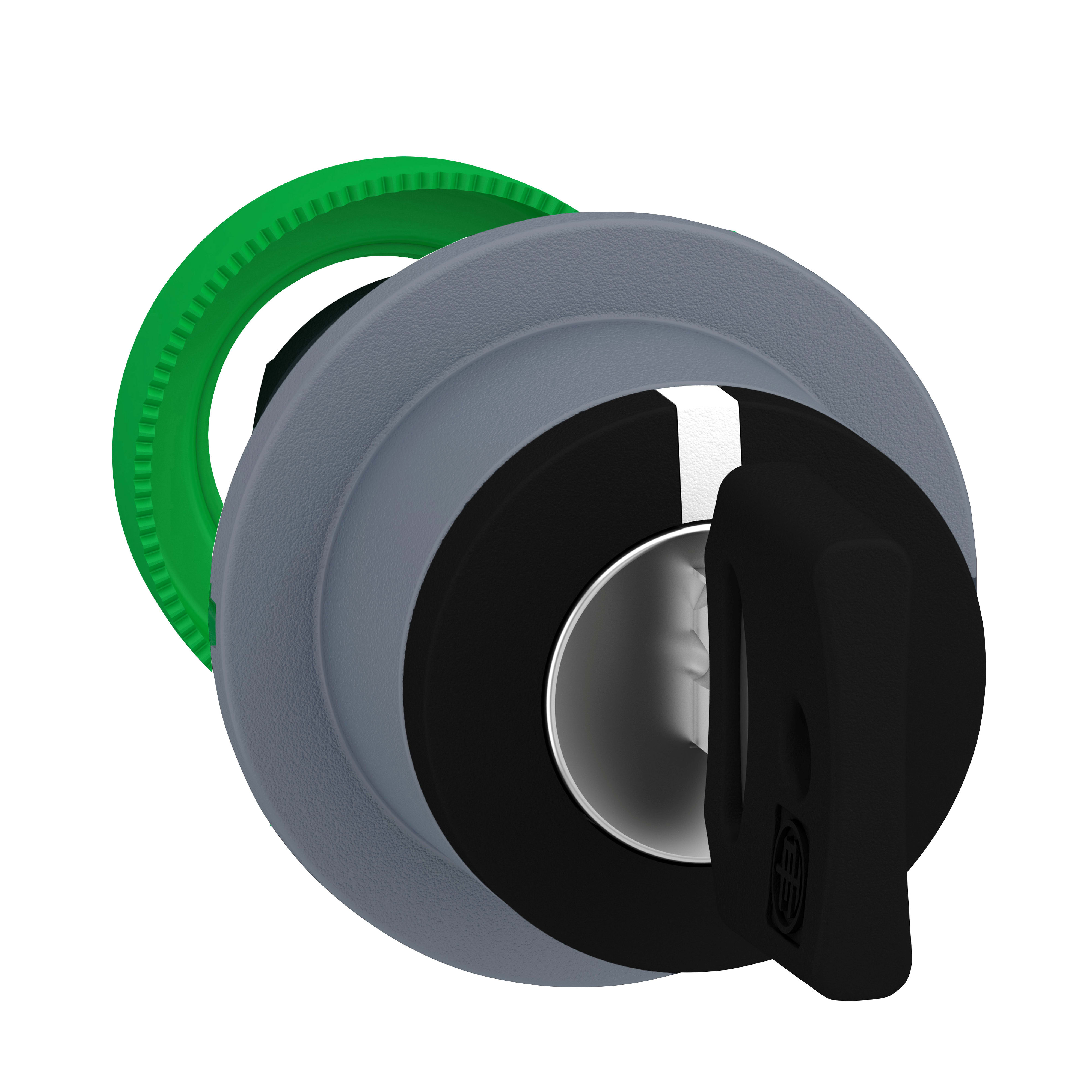 SCHNEIDER ELECTRIC - Testa selettore a chiave, Harmony XB5, filopannello, chiave  455 3 posizioni, ritorno da destra al centro, 30mm, ghiera grigia ZB5FG05C0