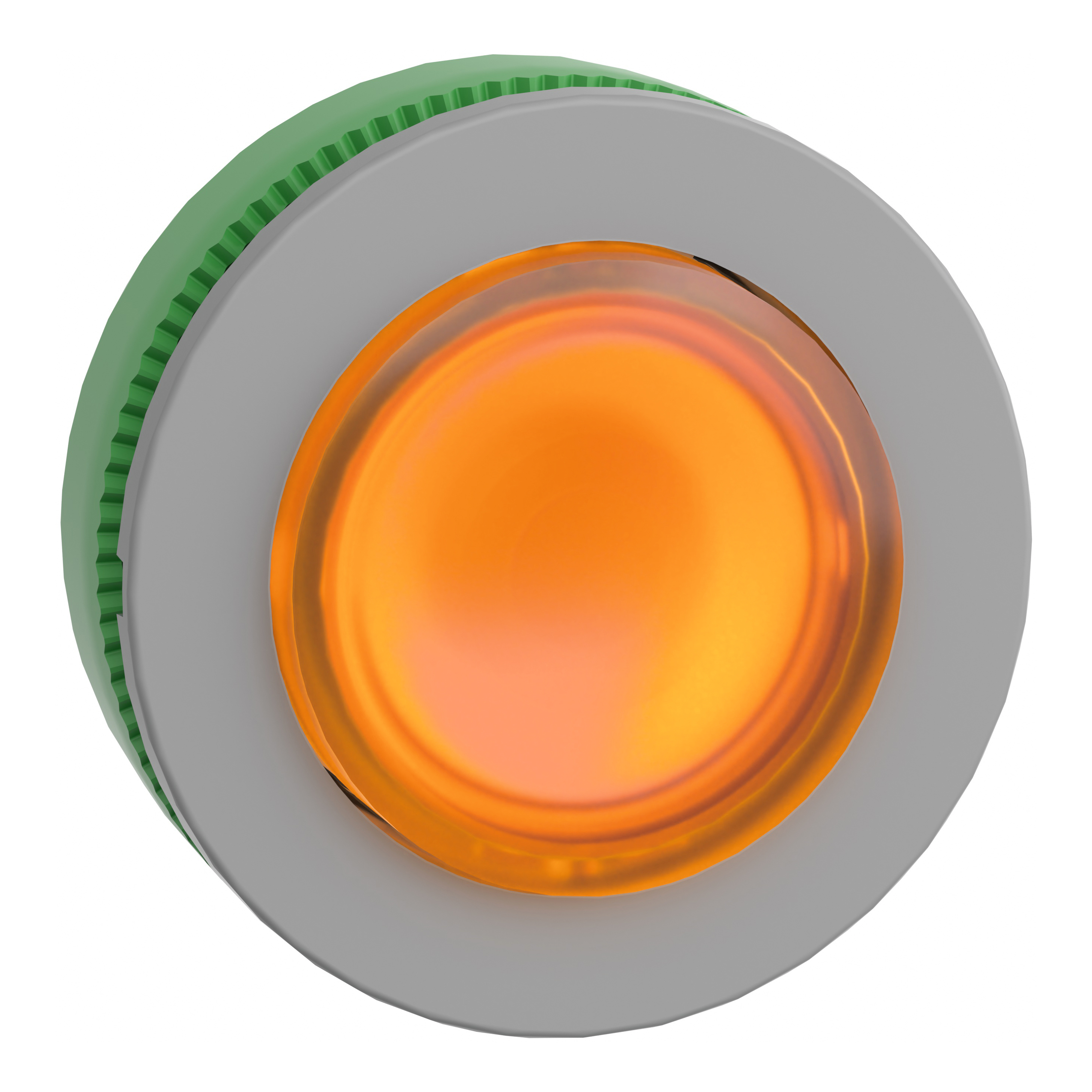 SCHNEIDER ELECTRIC - Testa pulsante luminoso arancione -ad aggancio filopannello- ghiera grigia - per LED universale- Ø30 ZB5FH53C0