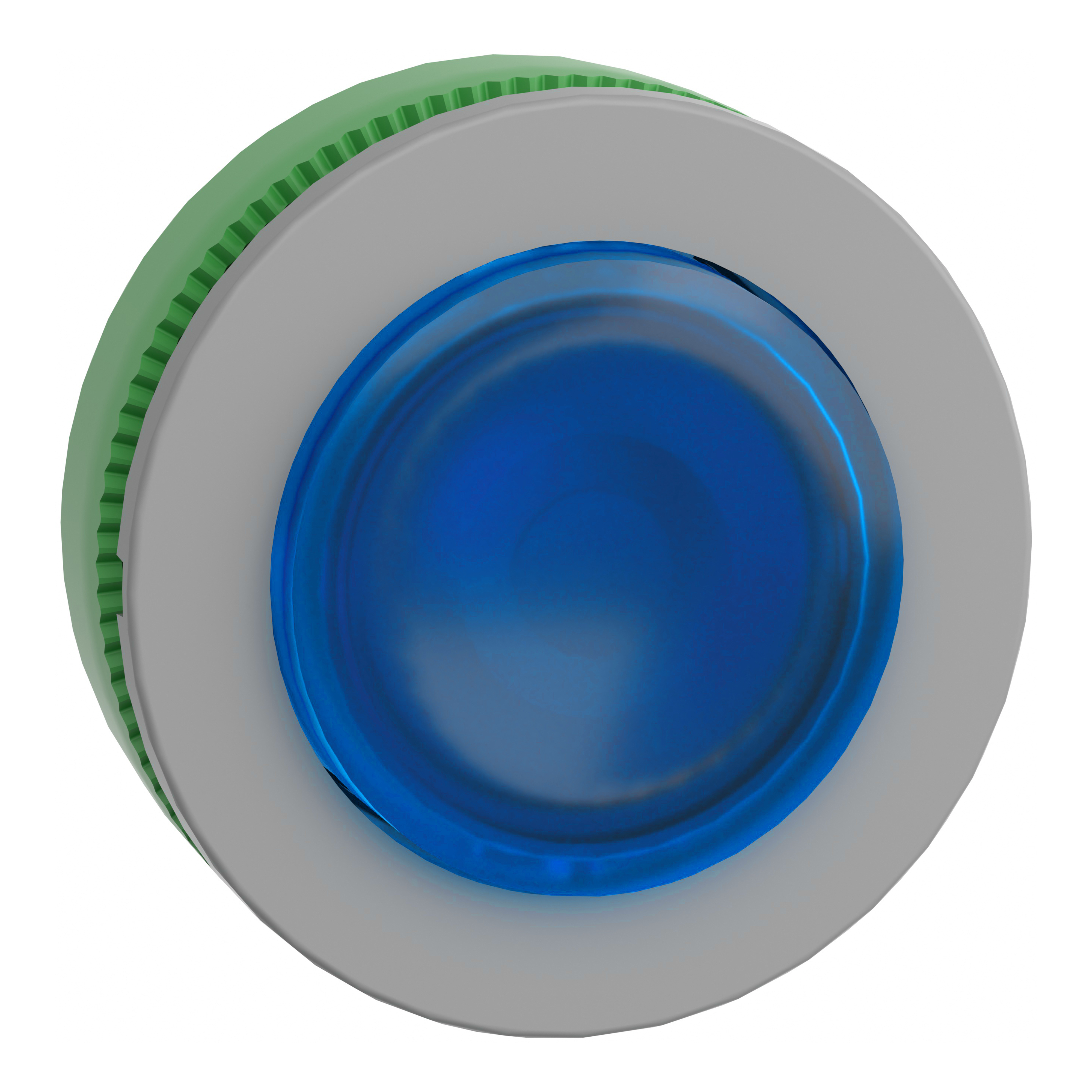 SCHNEIDER ELECTRIC - Testa pulsante luminoso blu aggancio filopannello- per LED universale- Ø30