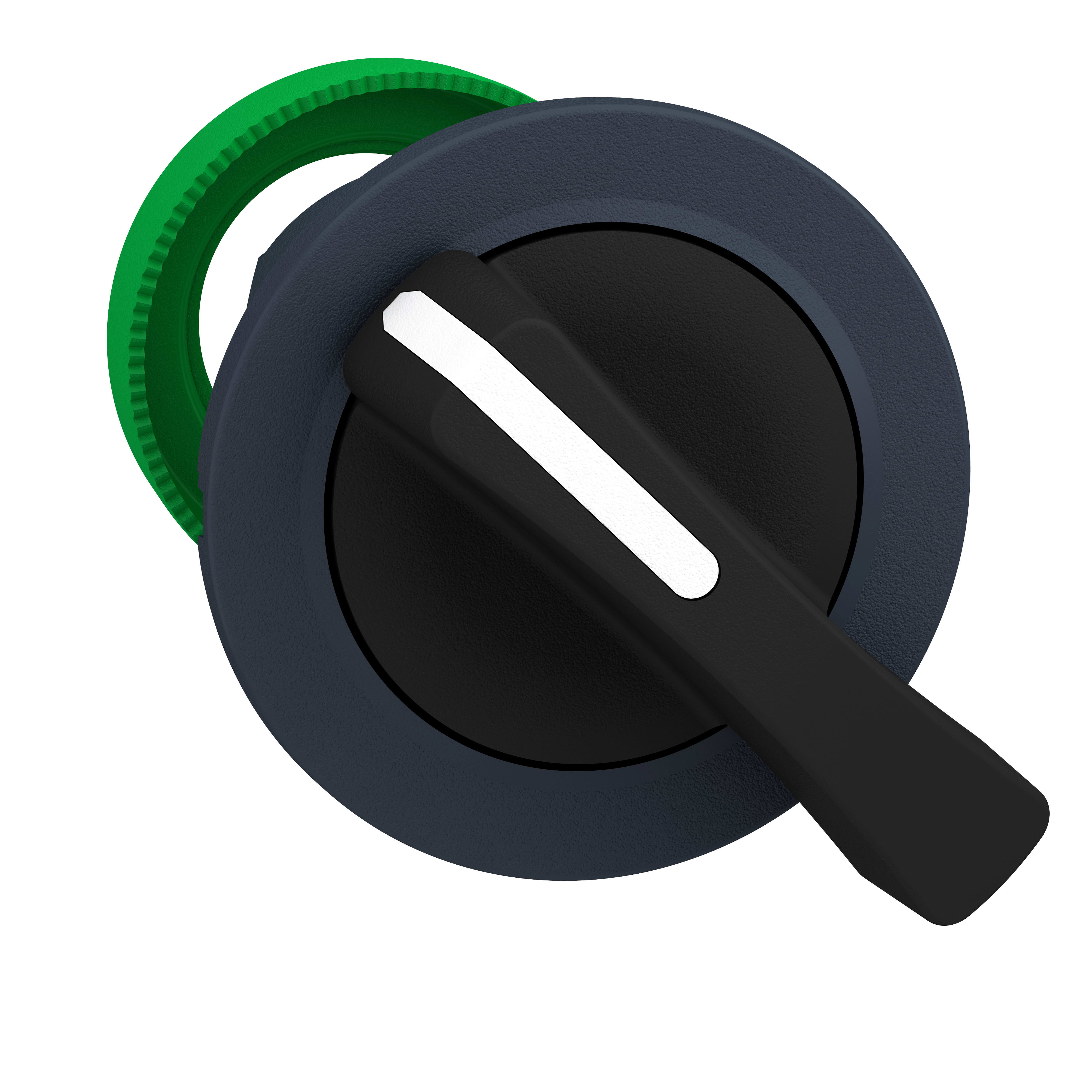 SCHNEIDER ELECTRIC - Testa selettore, Harmony XB5, filopannello,30mm, leva lunga nera, 3 posizioni con ritorno al centro ZB5FJ5