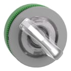 SCHNEIDER ELECTRIC - Testa selettore luminoso, Harmony XB5, filopannnello 30mm, plastica, leva bianca, per LED universale, 2 posizioni fisse, ghiera grigia ZB5FK1213C0