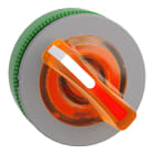 SCHNEIDER ELECTRIC - Testa selettore luminoso, Harmony XB5, filopannnello 30mm, plastica, leva arancione, per LED universale, 2 posizioni fisse, ghiera grigia ZB5FK1253C0