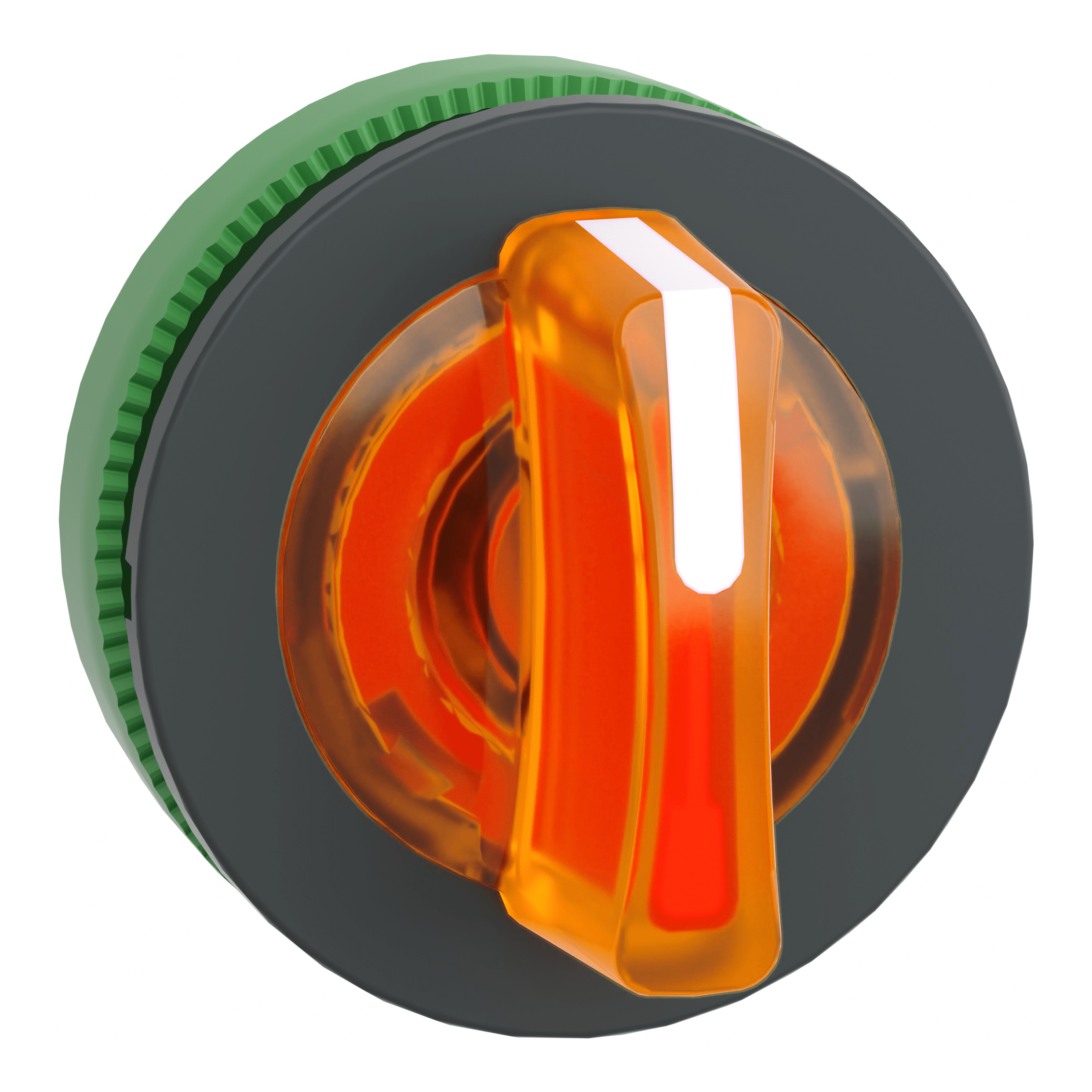SCHNEIDER ELECTRIC - Testa selettore luminoso, Harmony XB5, filopannnello 30mm, plastica, leva arancione, per LED universale, 3 posizioni fisse
