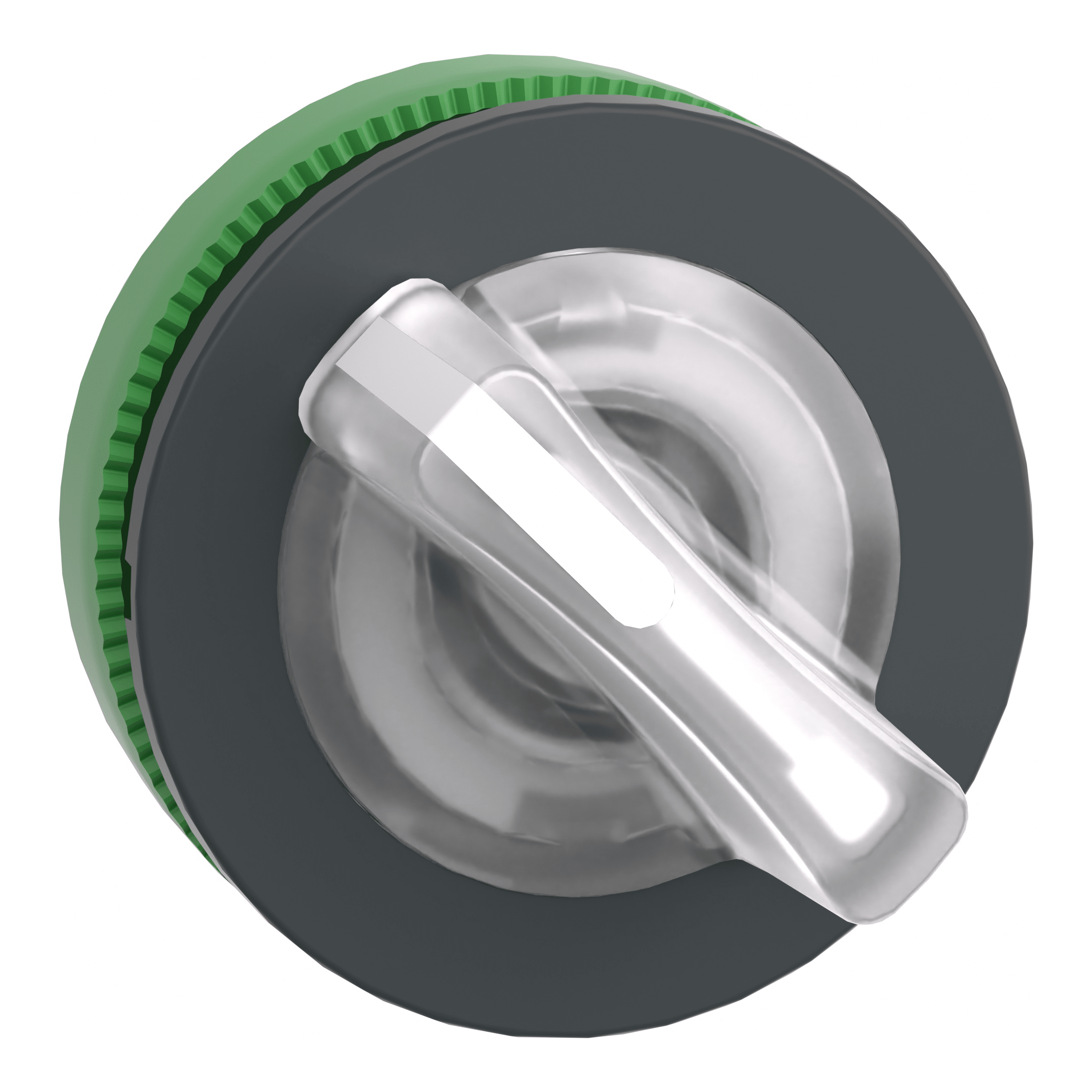 SCHNEIDER ELECTRIC - Testa selettore luminoso, Harmony XB5, filopannnello 30mm, plastica, leva bianca, per LED universale, 2 posizioni con ritorno ZB5FK1413