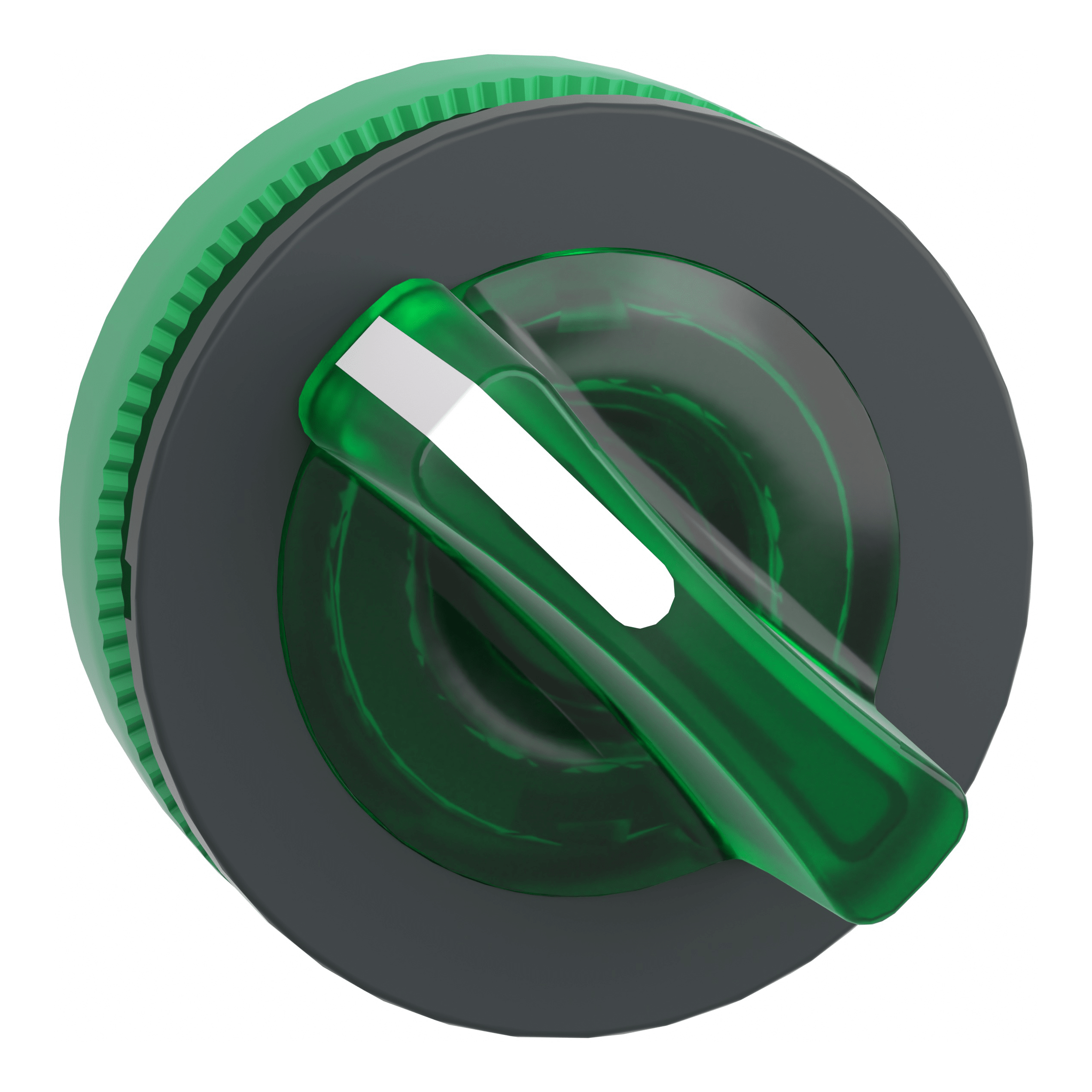 SCHNEIDER ELECTRIC - Testa selettore luminoso, Harmony XB5, filopannnello 30mm, plastica, leva verde, per LED universale, 2 posizioni con ritorno