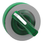SCHNEIDER ELECTRIC - Testa selettore luminoso, Harmony XB5, filopannnello 30mm, plastica, leva verde, per LED universale, 2 posizioni con ritorno, ghiera grigia