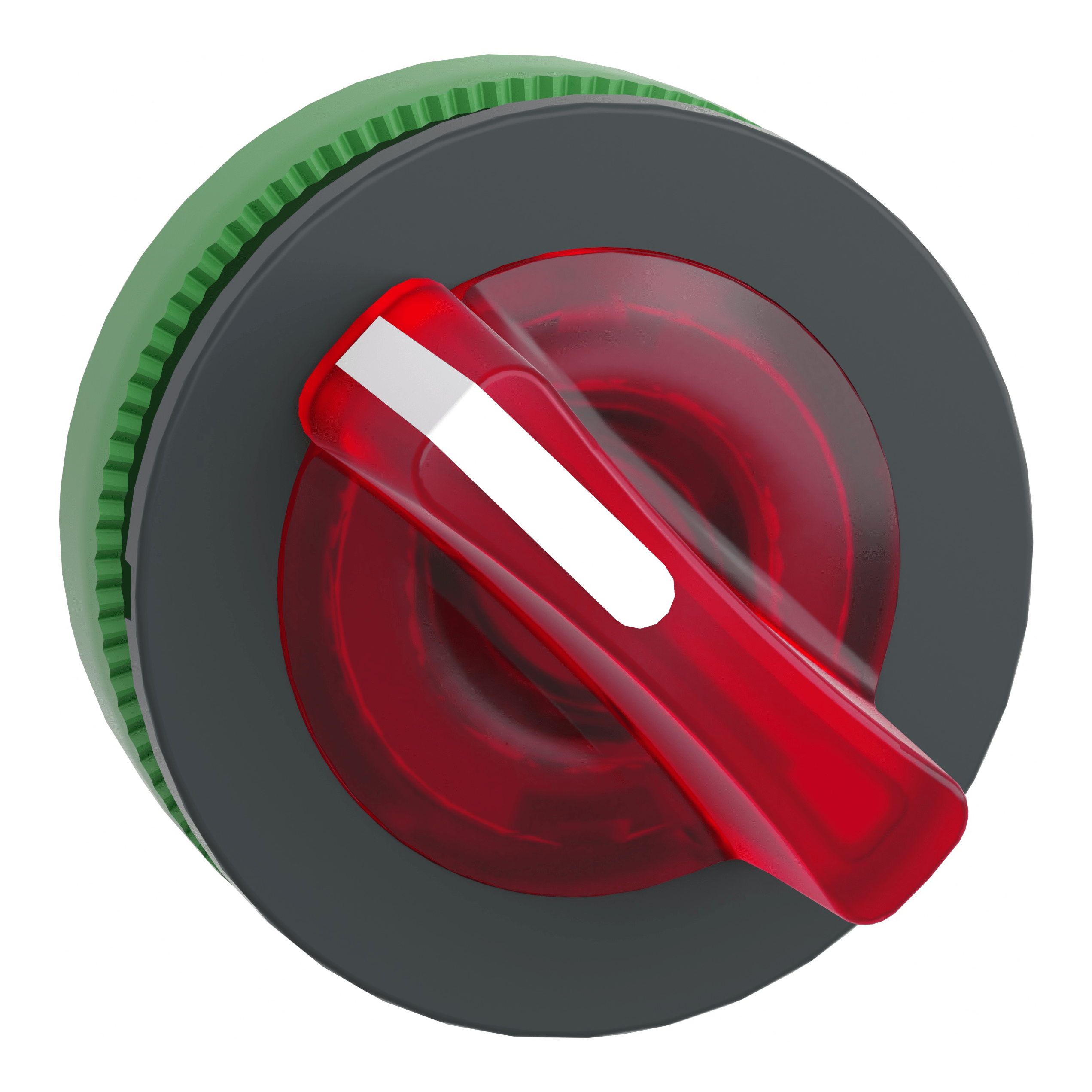 SCHNEIDER ELECTRIC - Testa selettore luminoso, Harmony XB5, filopannnello 30mm, plastica, leva rossa, per LED universale, 2 posizioni con ritorno ZB5FK1443