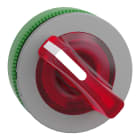 SCHNEIDER ELECTRIC - Testa selettore luminoso, Harmony XB5, filopannnello 30mm, plastica, leva rossa, per LED universale, 2 posizioni con ritorno, ghiera grigia