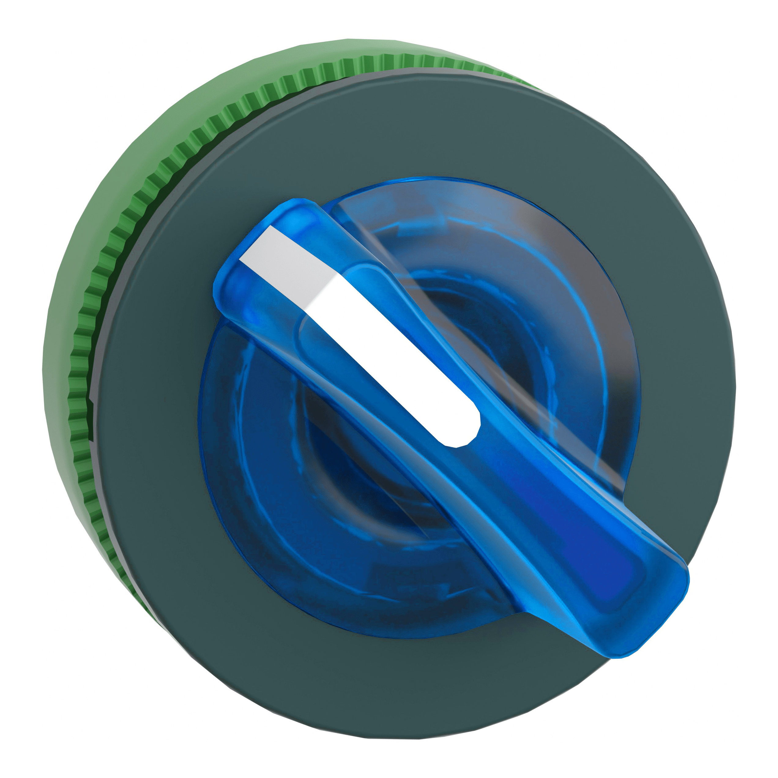 SCHNEIDER ELECTRIC - Testa selettore luminoso, Harmony XB5, filopannnello 30mm, plastica, leva blu, per LED universale, 2 posizioni con ritorno ZB5FK1463