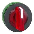 SCHNEIDER ELECTRIC - Testa selettore luminoso, Harmony XB5, filopannnello 30mm, plastica, leva rossa, per LED universale, 3 posizioni con ritorno da destra al centro