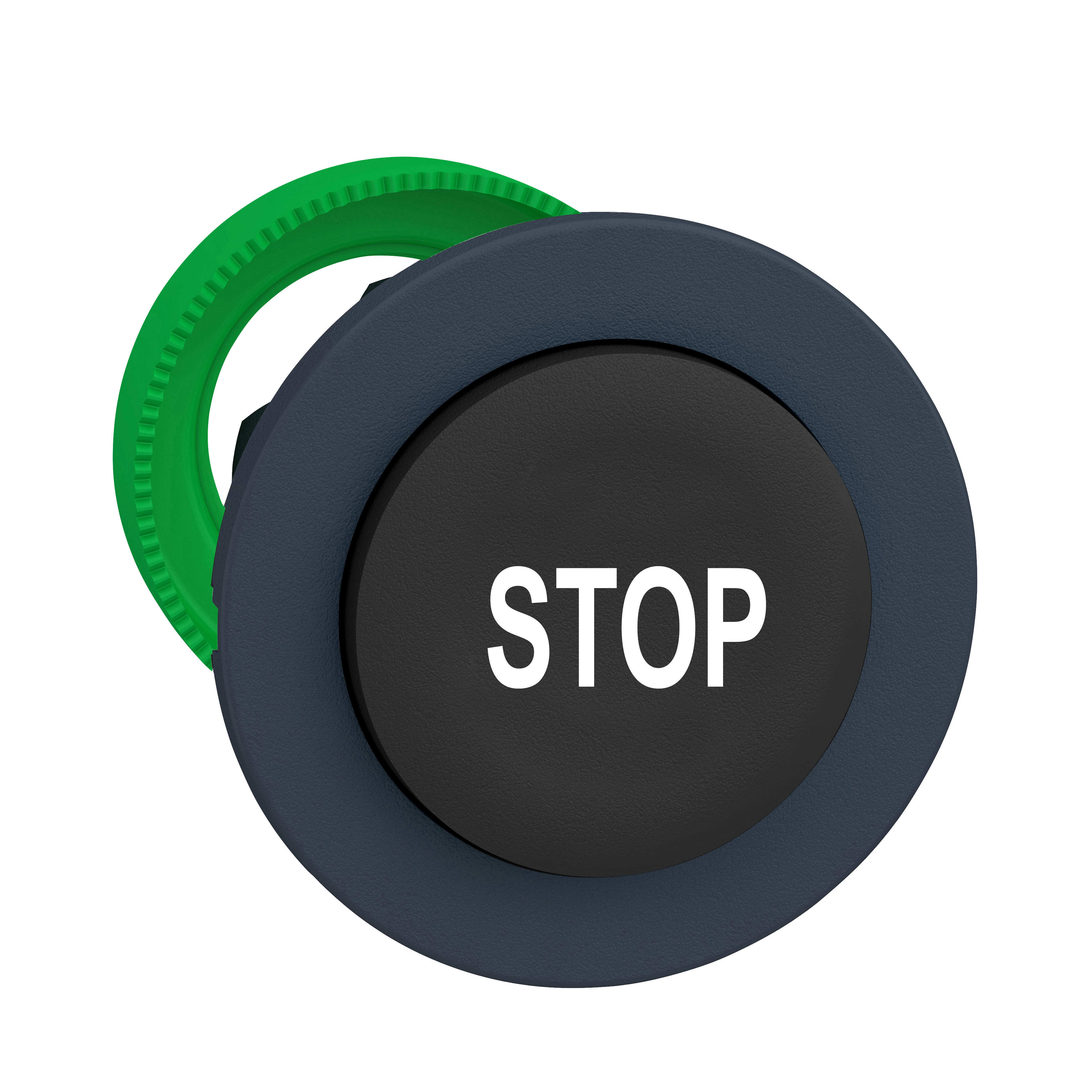 SCHNEIDER ELECTRIC - Testa pulsante nero sporgente filopannello Ø30 "STOP"