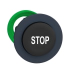 SCHNEIDER ELECTRIC - Testa pulsante nero sporgente filopannello Ø30 "STOP"