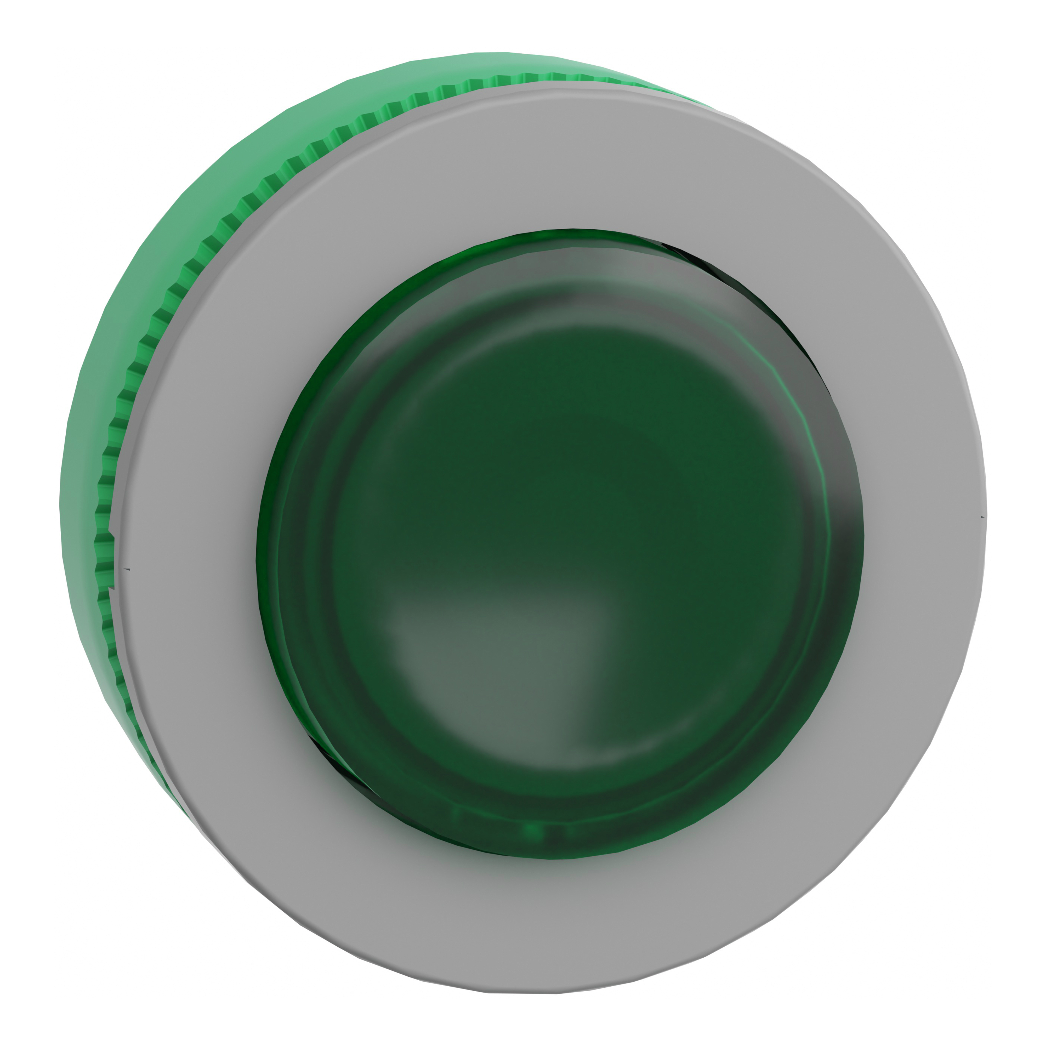 SCHNEIDER ELECTRIC - Testa pulsante luminoso verde filopannello ghiera grigia- per LED universale- Ø30 ZB5FW133C0