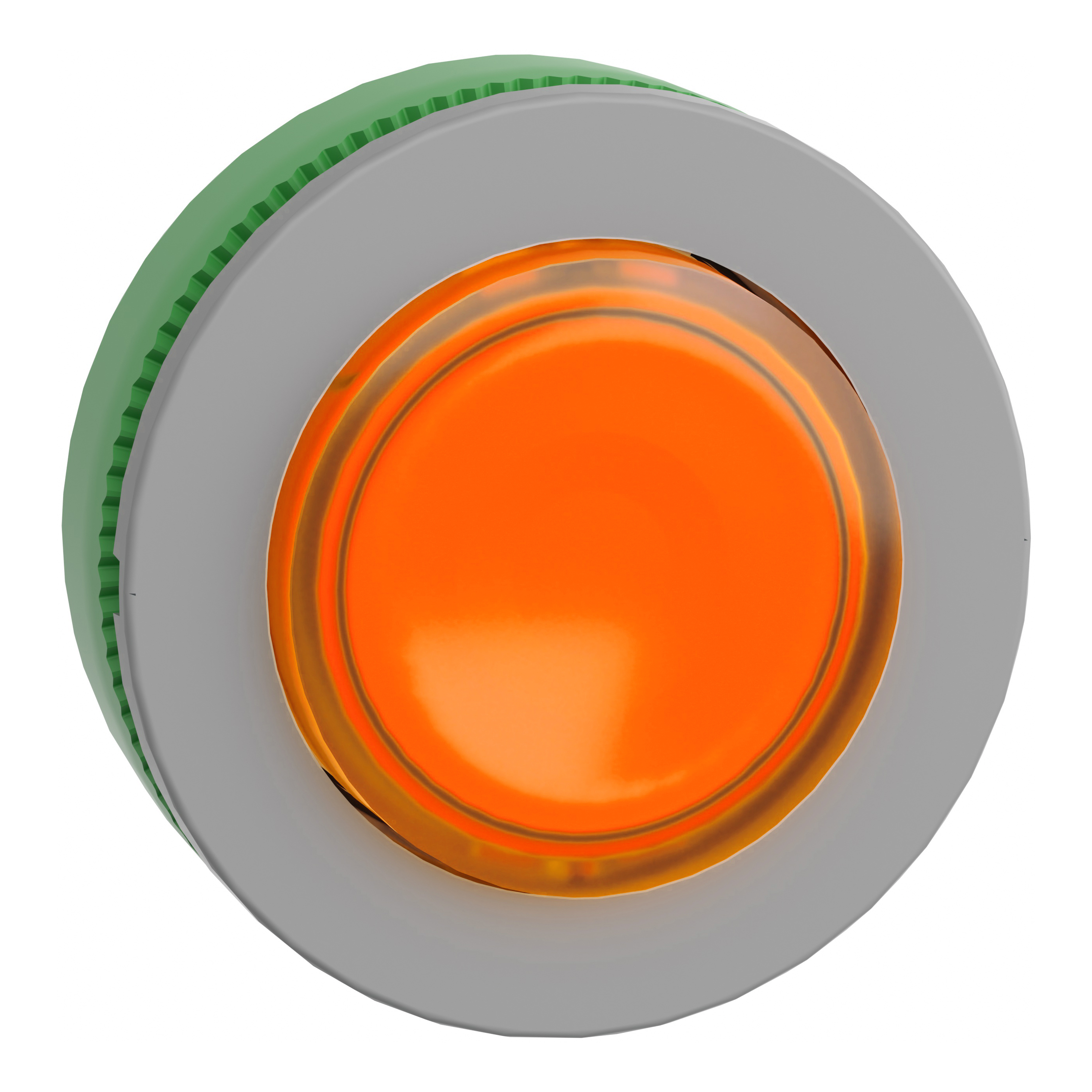 SCHNEIDER ELECTRIC - Testa pulsante luminoso arancione filopannello ghiera grigia- per LED universale ZB5FW153C0